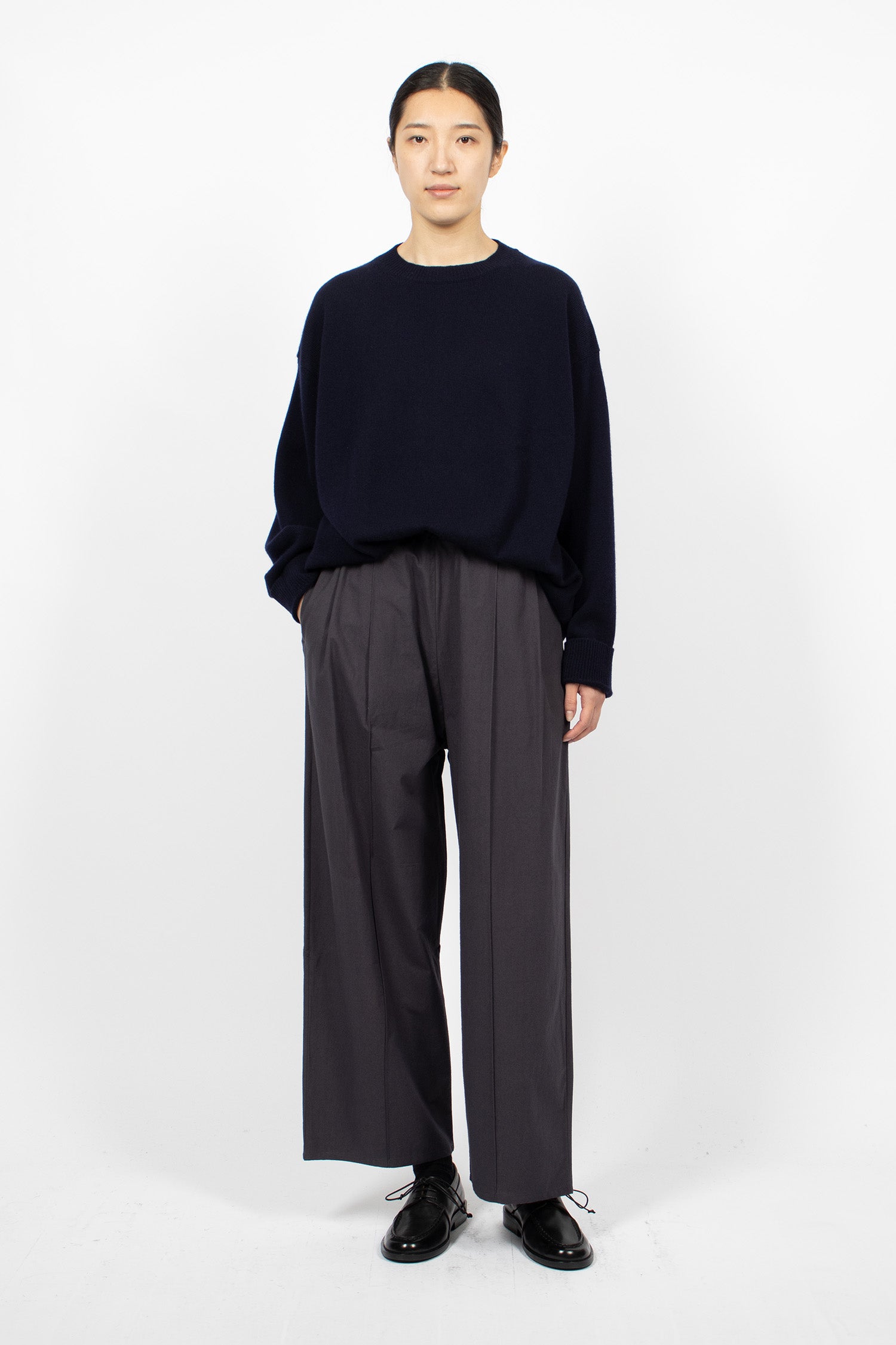 Luce Pintuck Trouser Navy