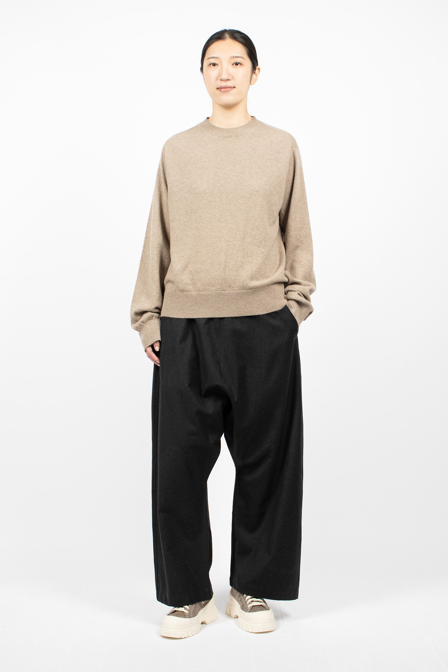 Minos Cashmere Pullover Sahara Melange