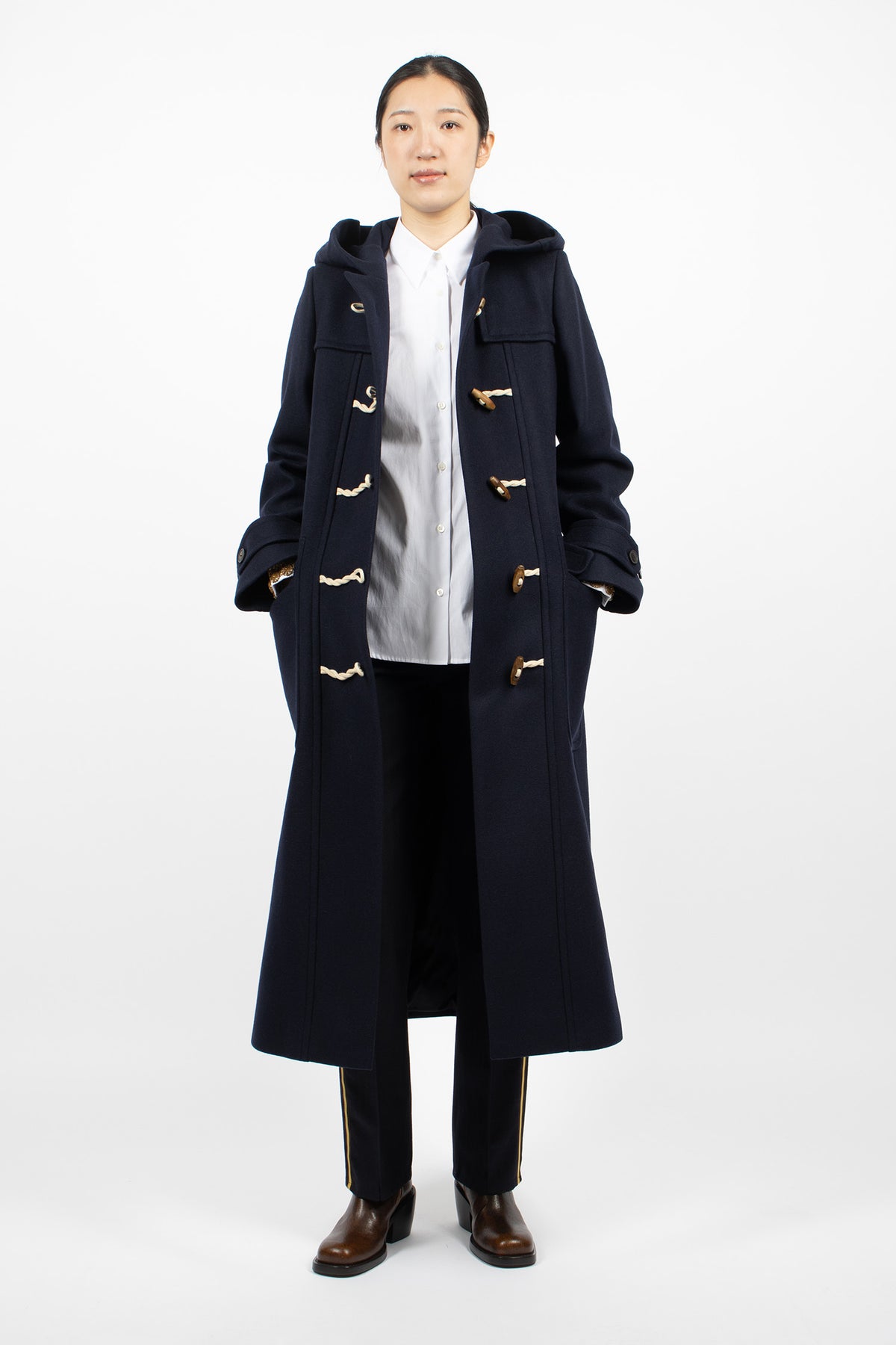 Wool Duffle Coat Navy