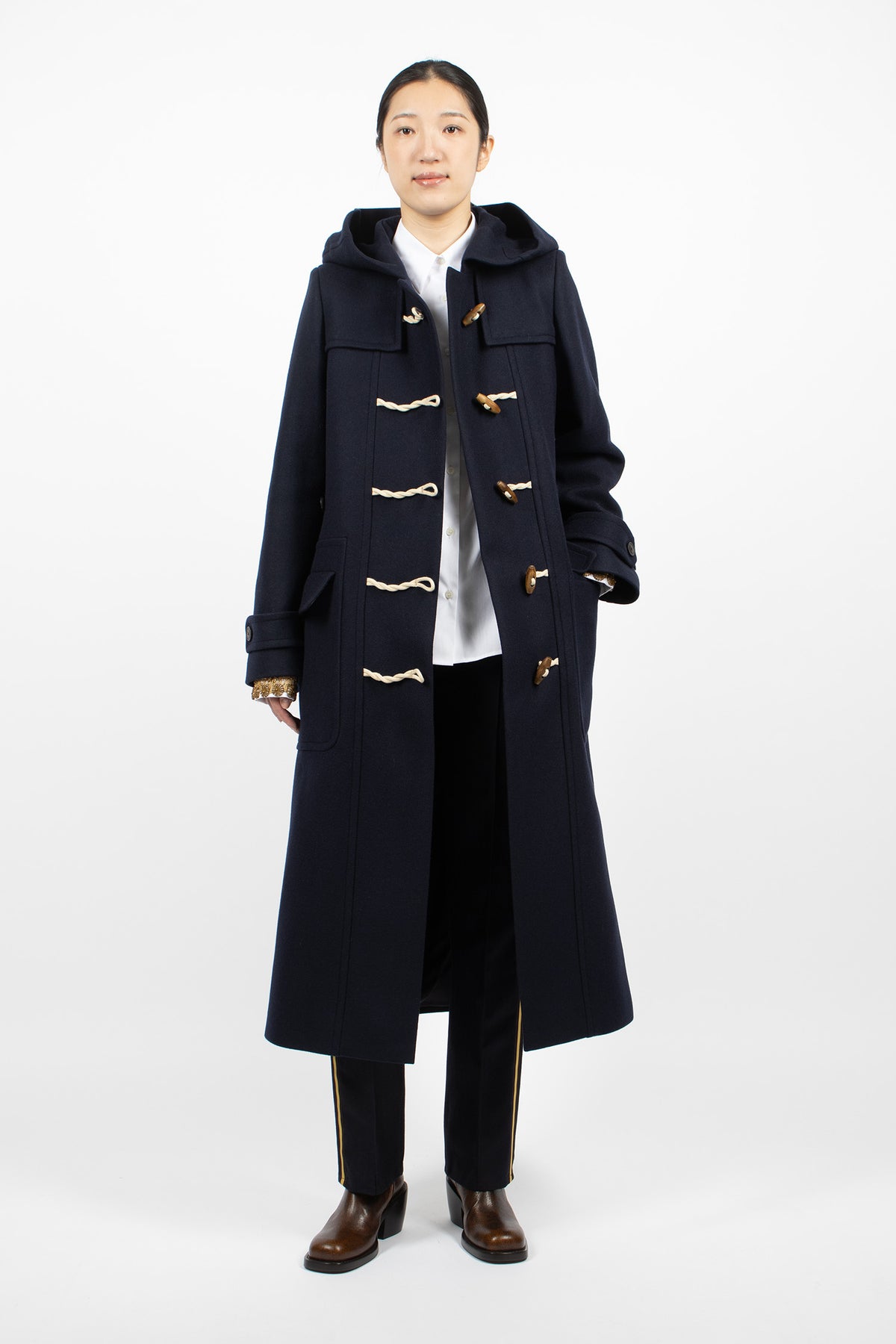 Wool Duffle Coat Navy