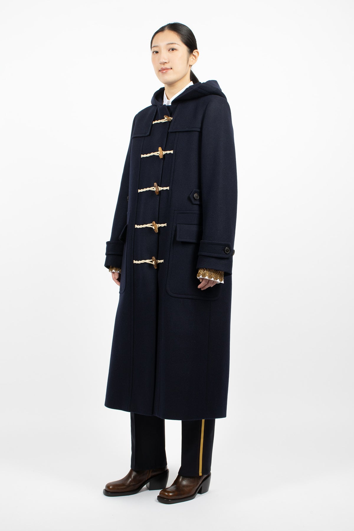 Wool Duffle Coat Navy