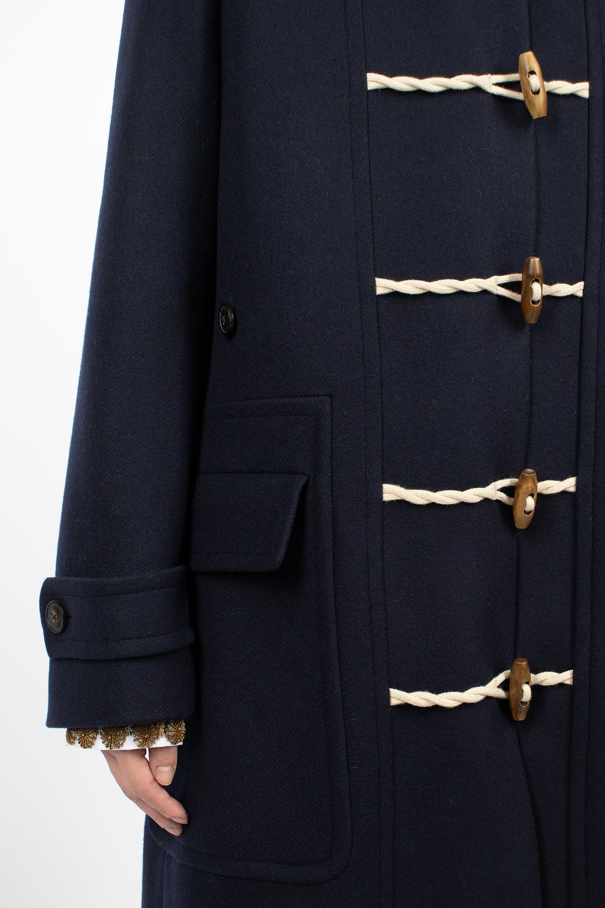 Wool Duffle Coat Navy