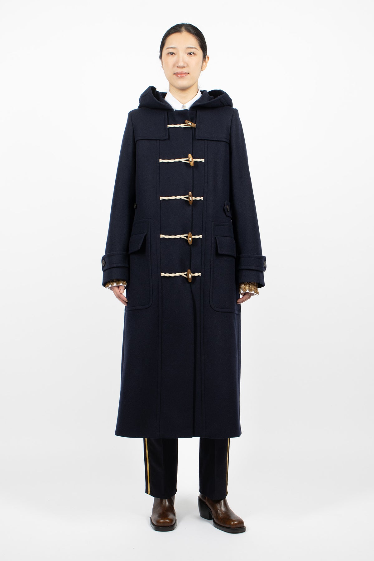 Wool Duffle Coat Navy