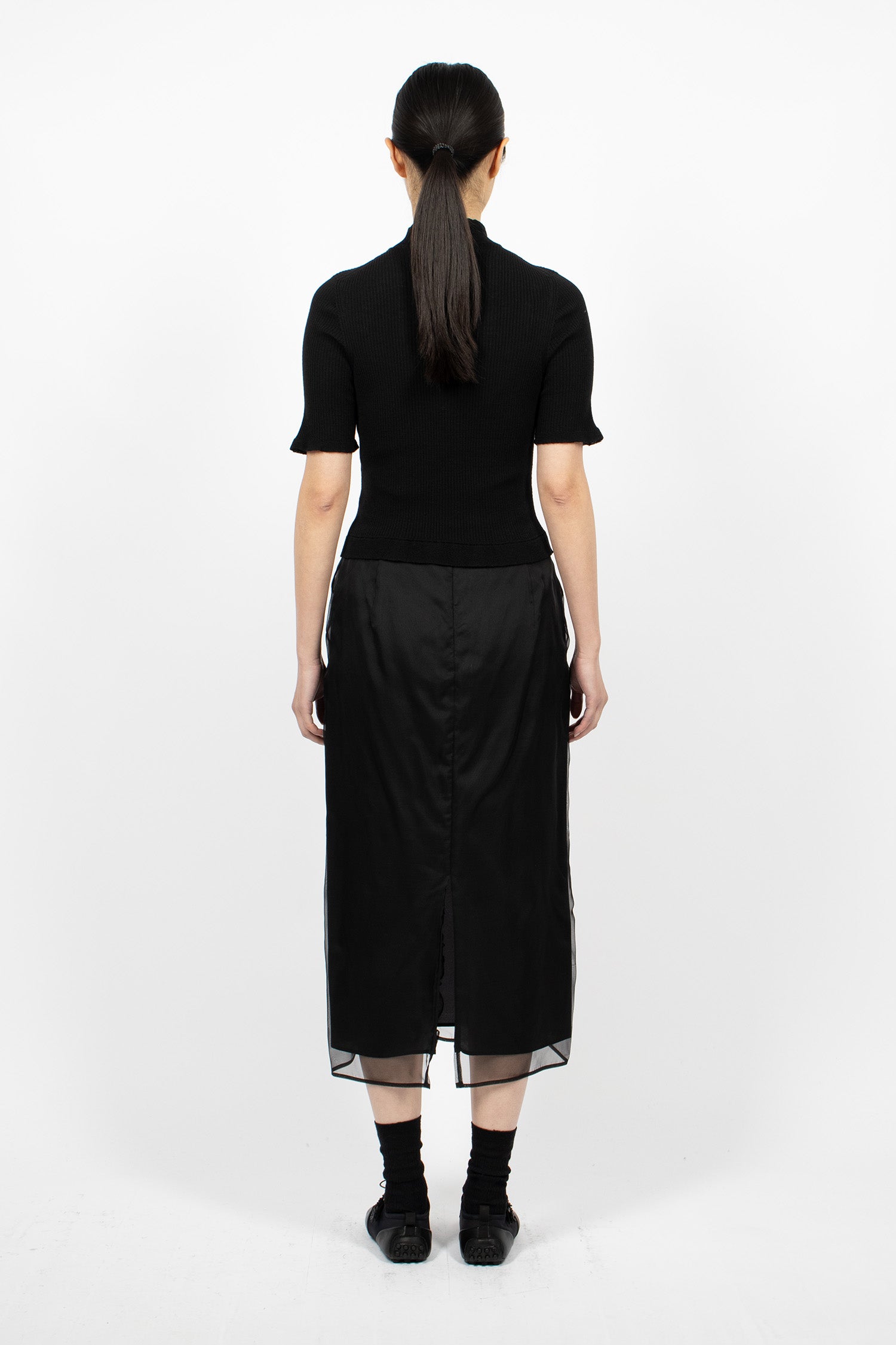 Ocean Organza Skirt Black