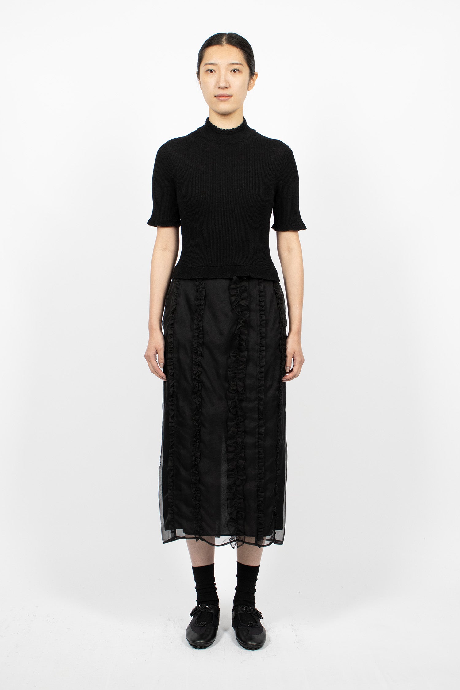 Ocean Organza Skirt Black