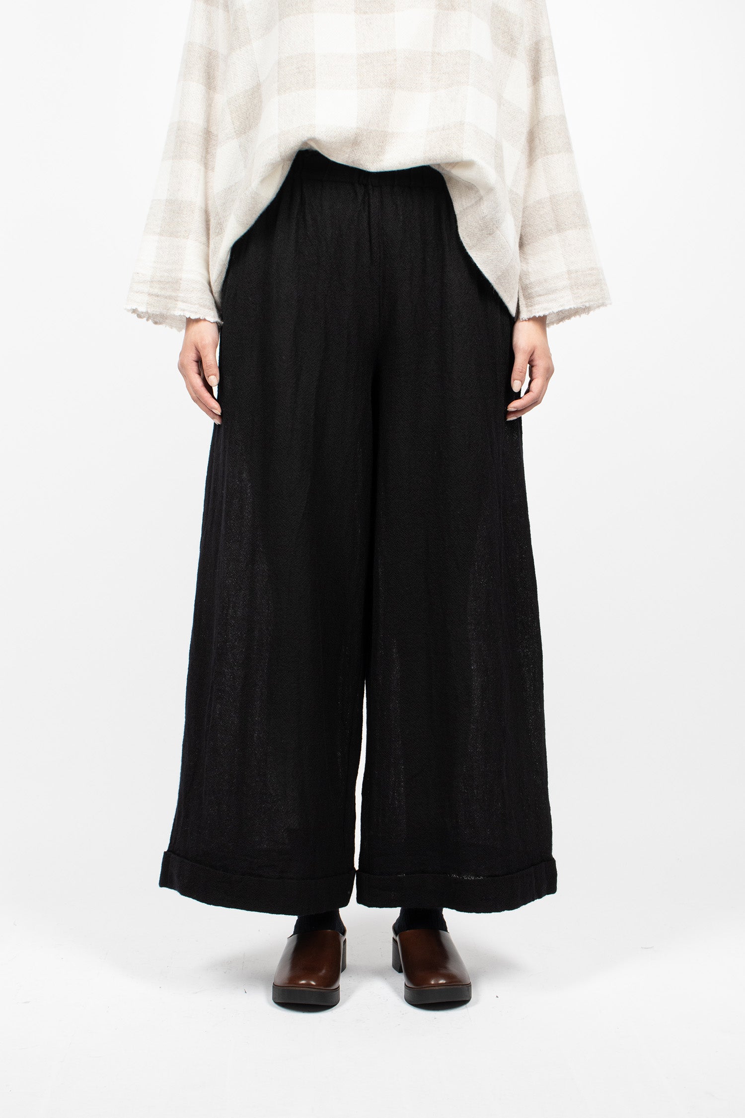 Spi Pyjama Trousers Black Wool