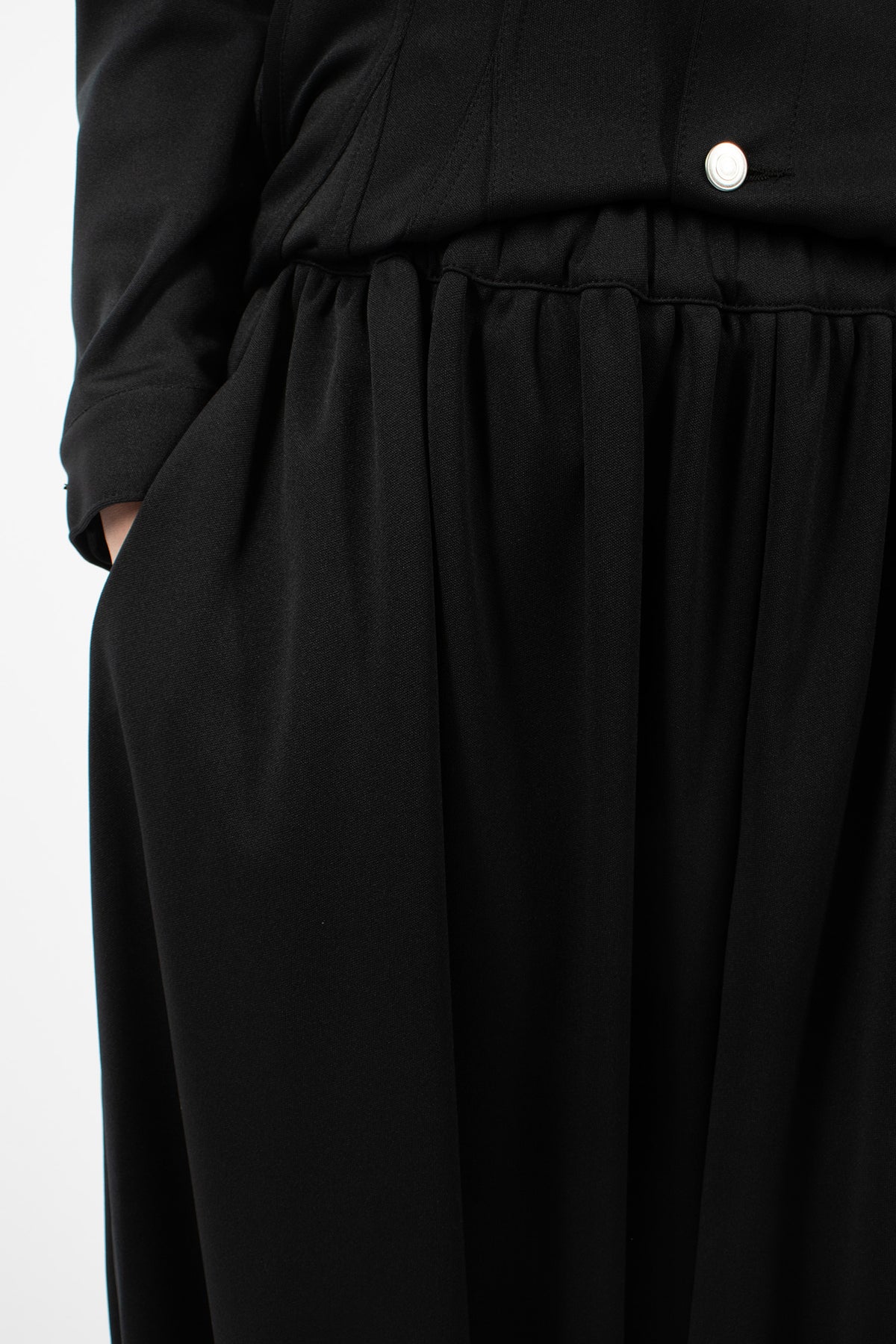 Gathered Balloon Pants Black