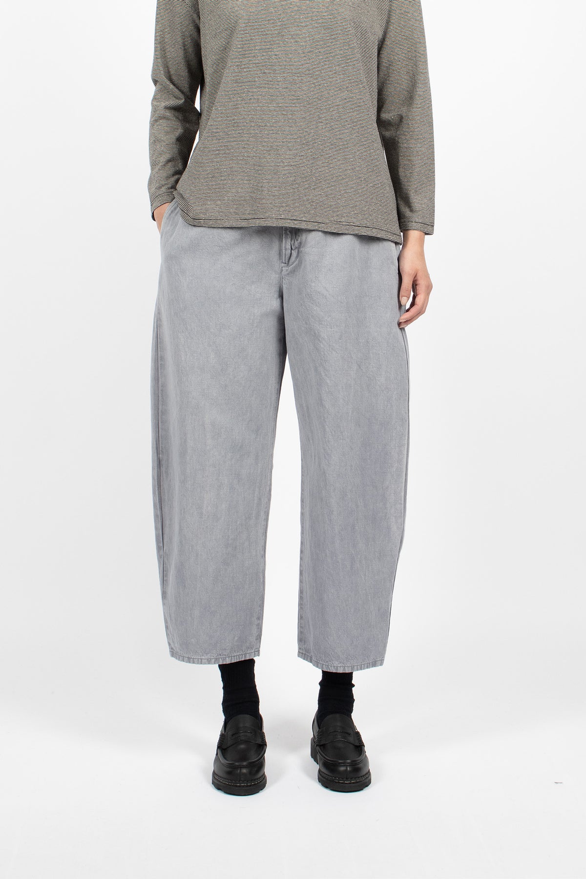 Tie-Dye Wide Dart Pants Grey Blue