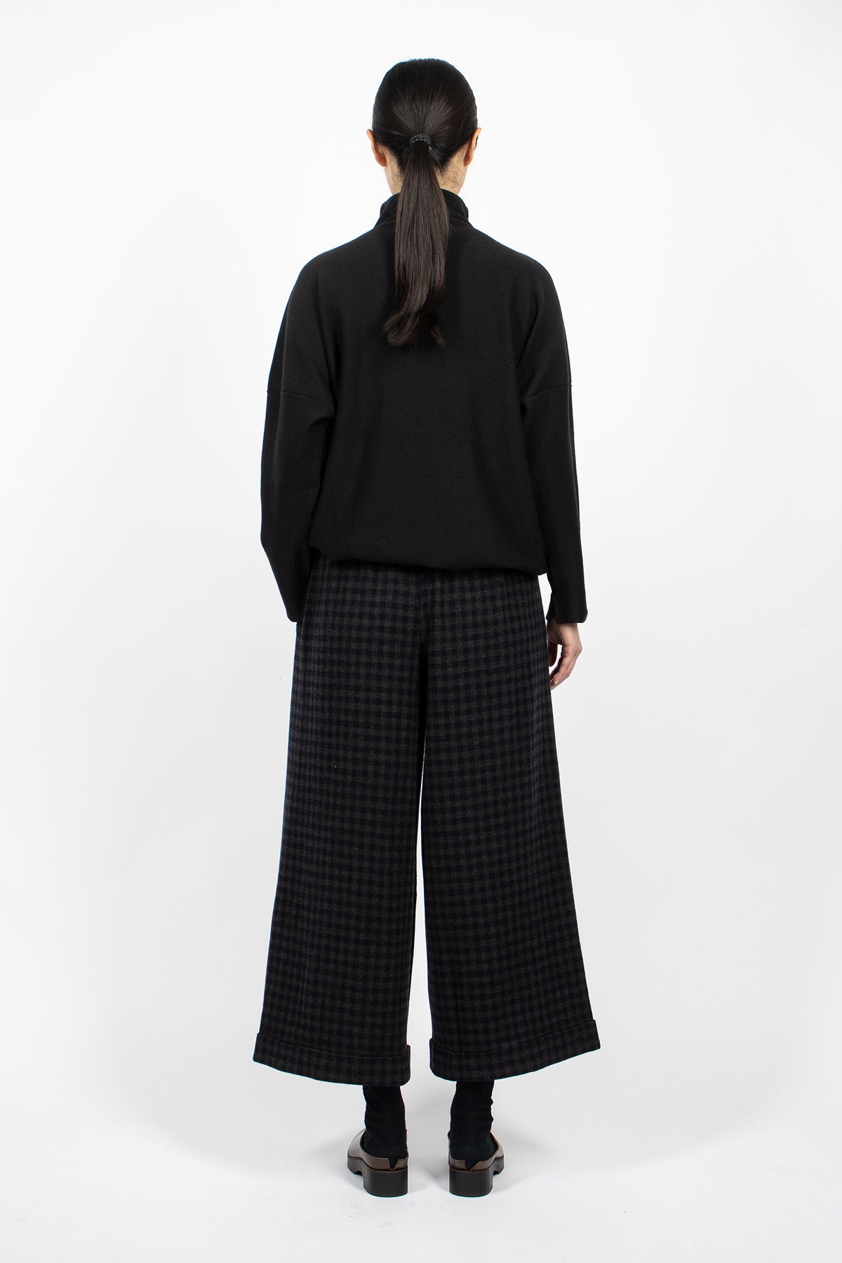 Wide Pyjama Trousers Navy Blue/Anthracite