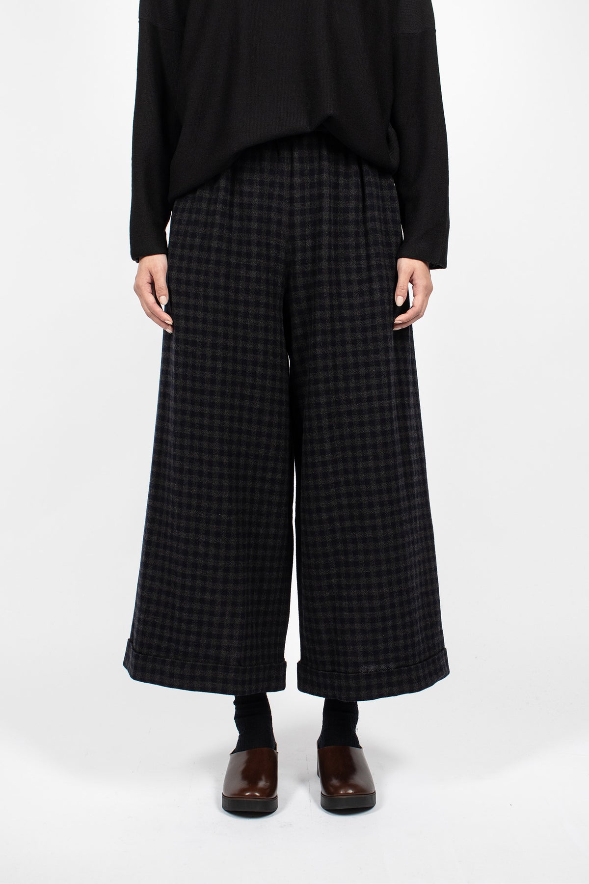 Wide Pyjama Trousers Navy Blue/Anthracite
