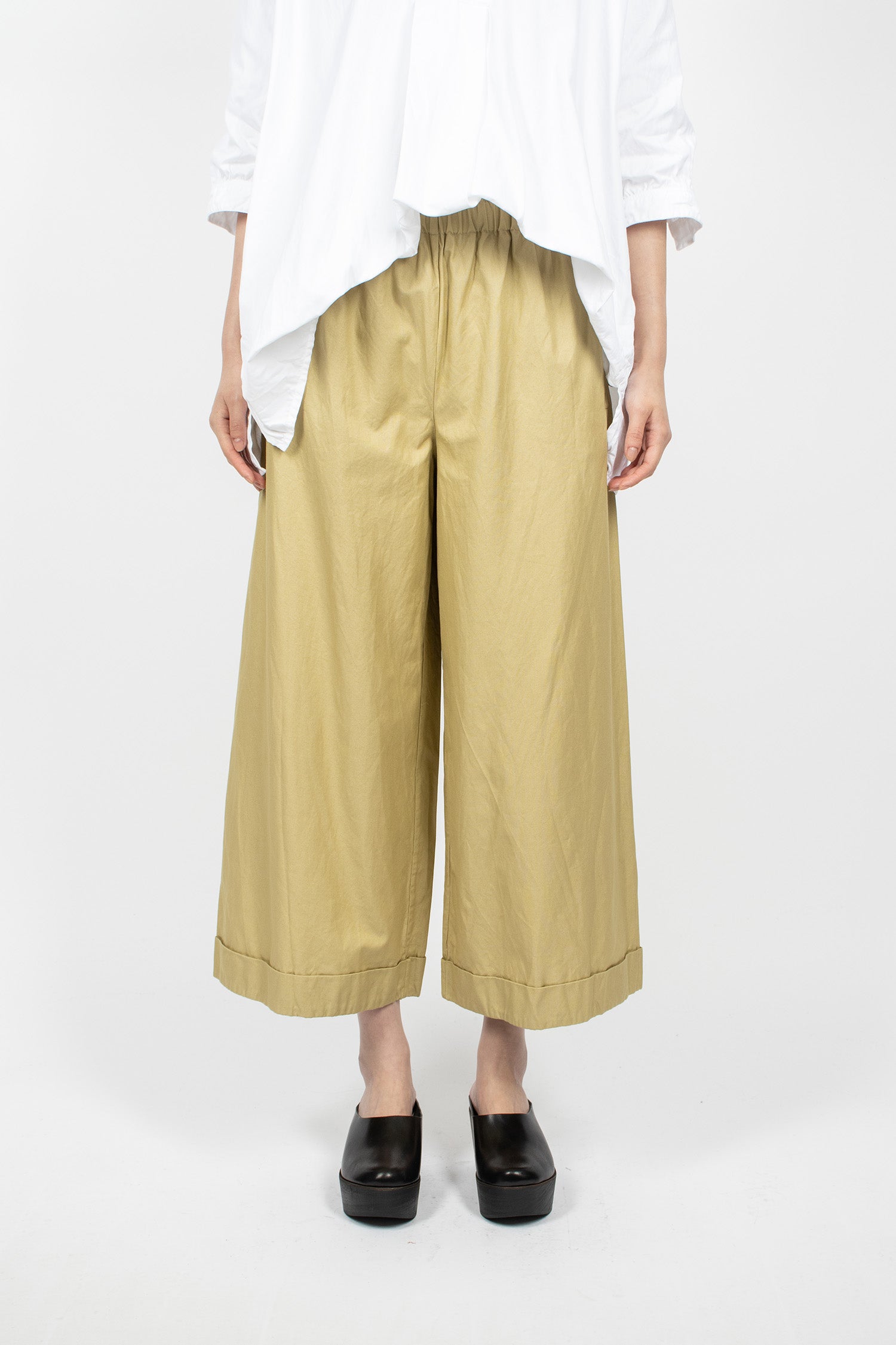 Wide Pyjama Trousers Khaki
