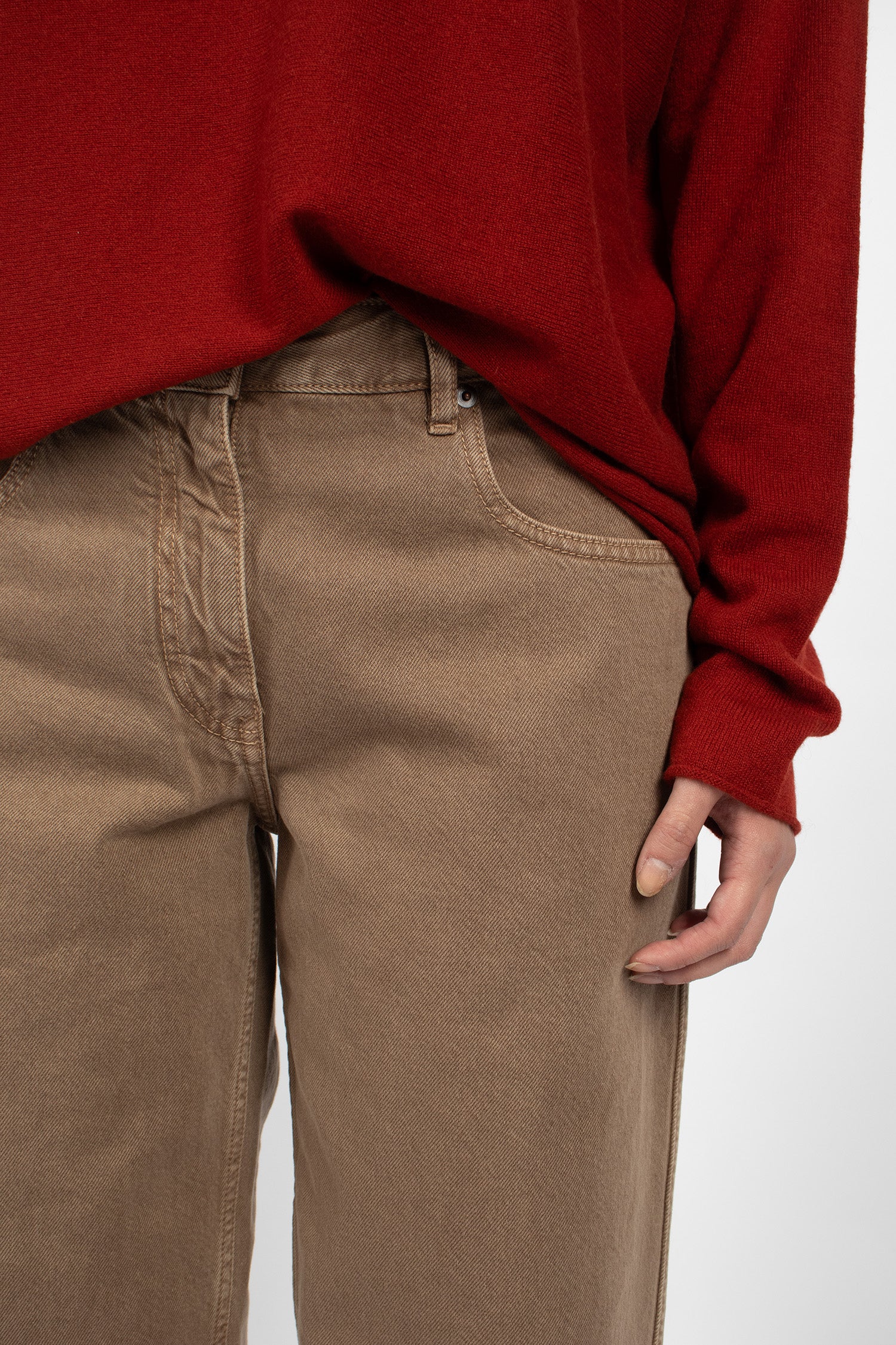 Paulo Denim Pants Mushroom