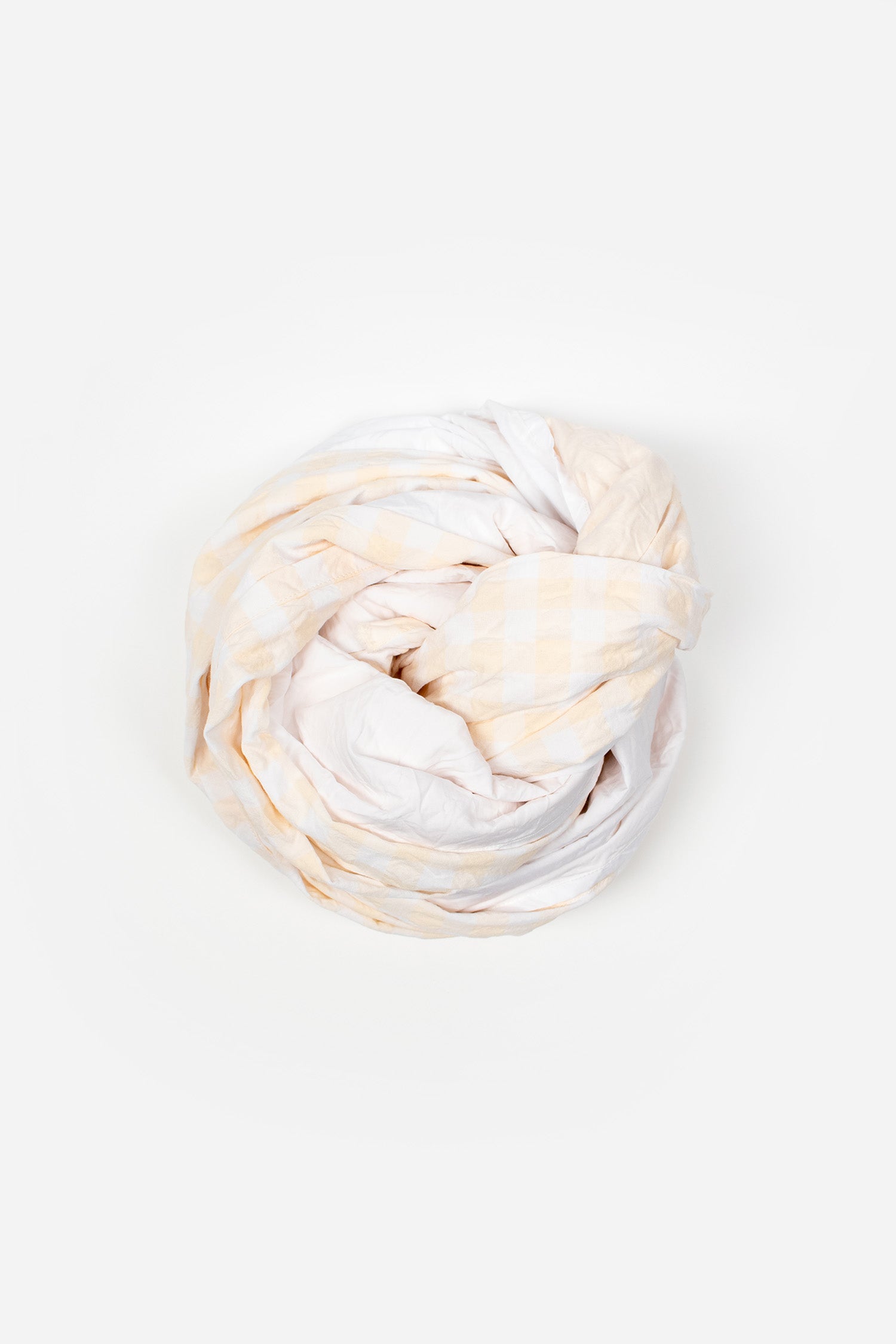 Washed Patchwork Shawl White/Peach