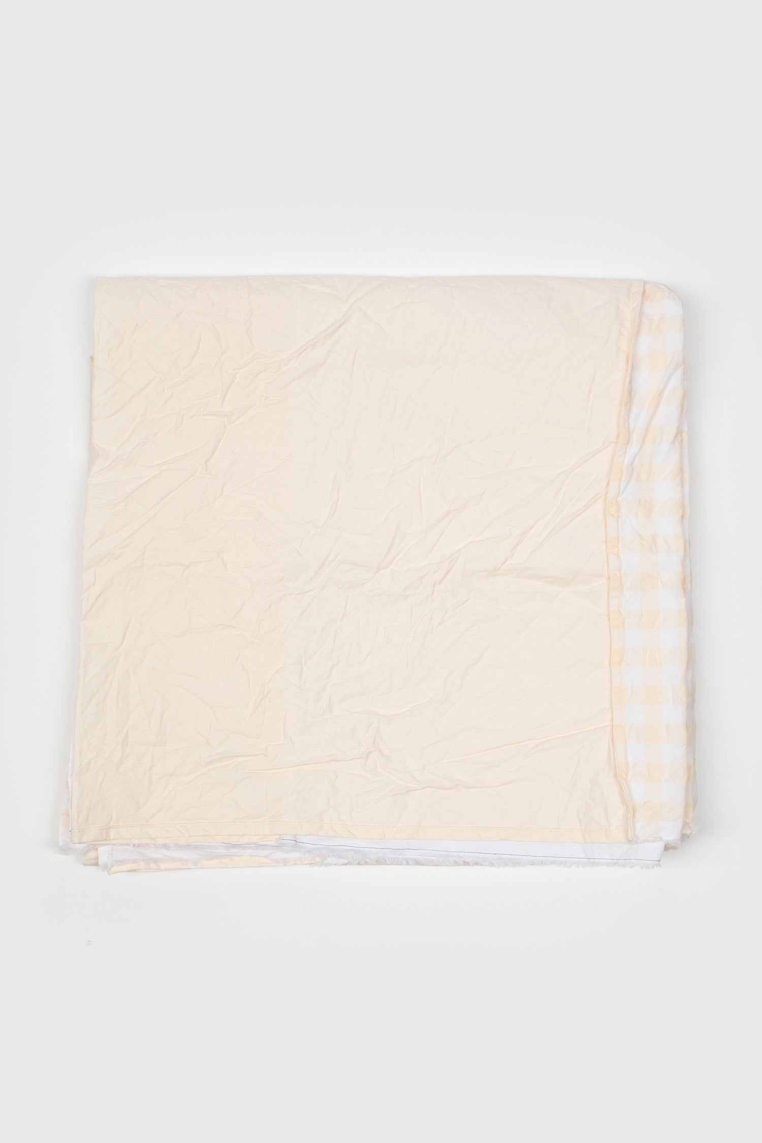 Washed Patchwork Shawl White/Peach