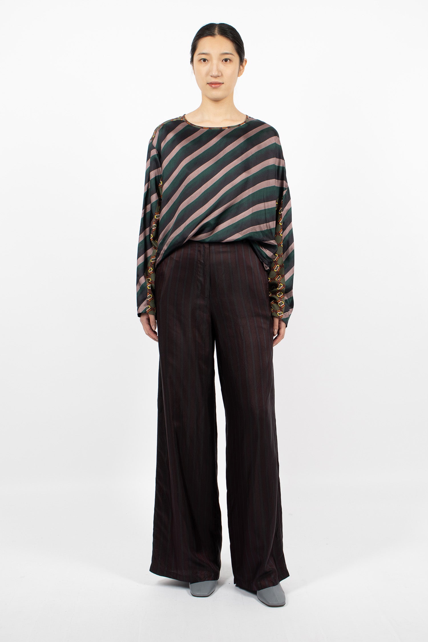 Wide Leg Pants Burgundy