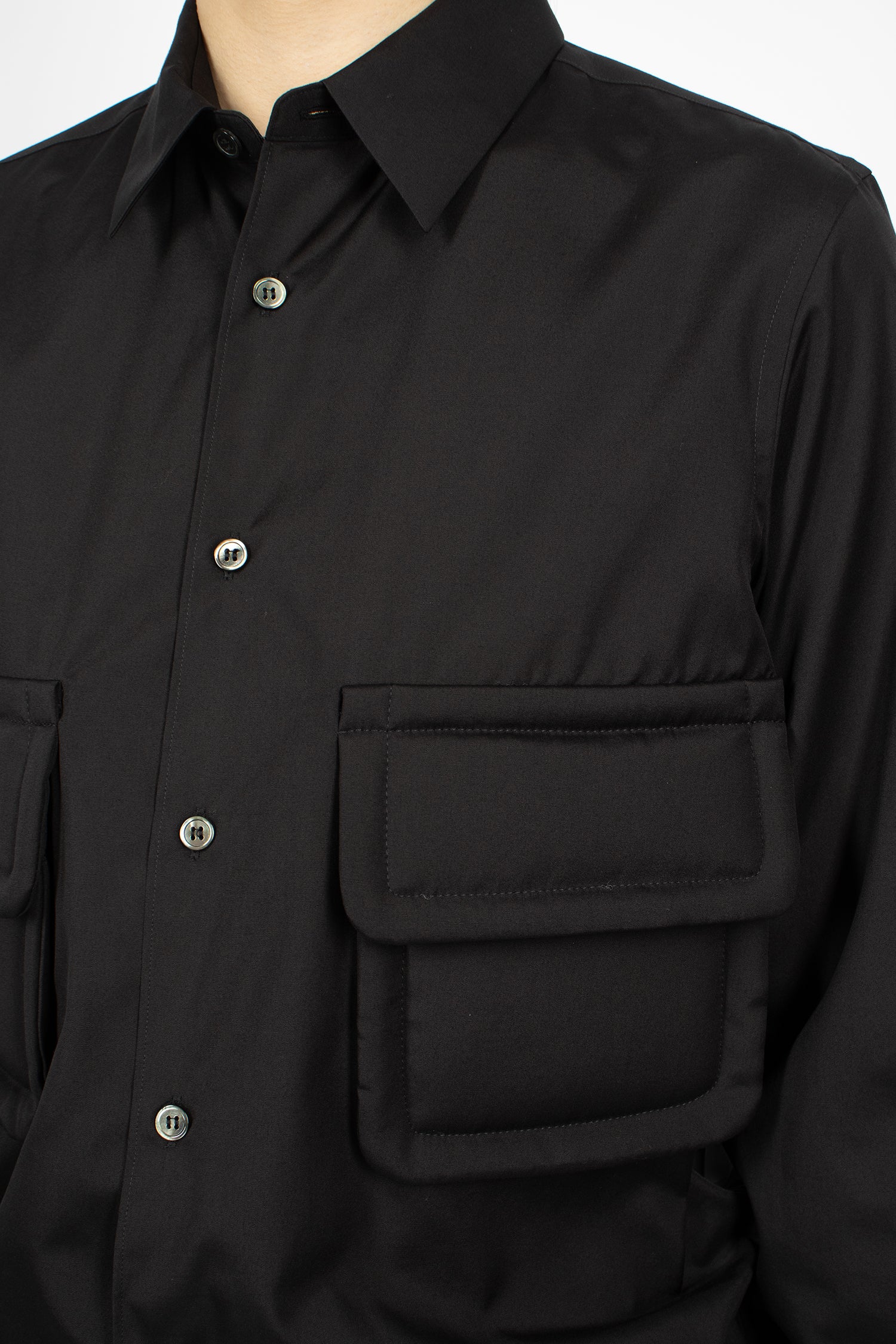Padded Pocket Shirt Black