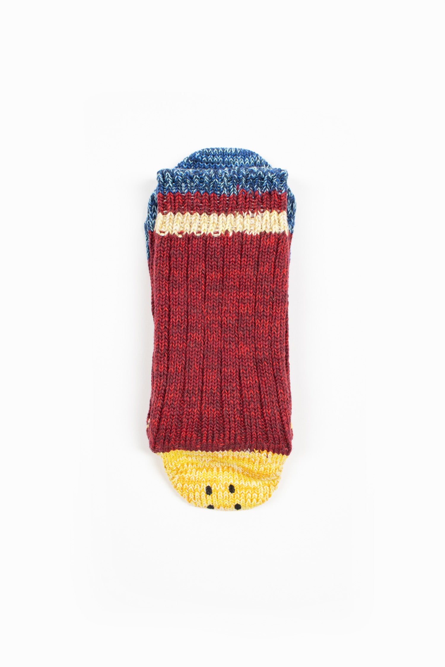 EK-1364 Ivy Rainbowy Happy Heel Socks Red