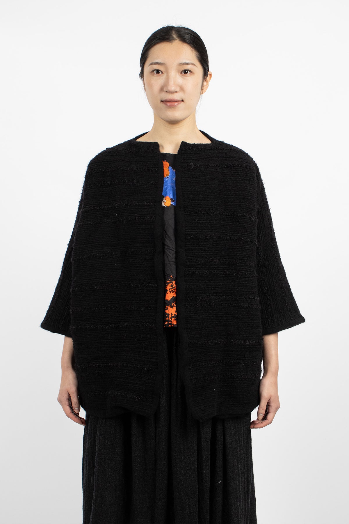 Washed Reversible Coat Black