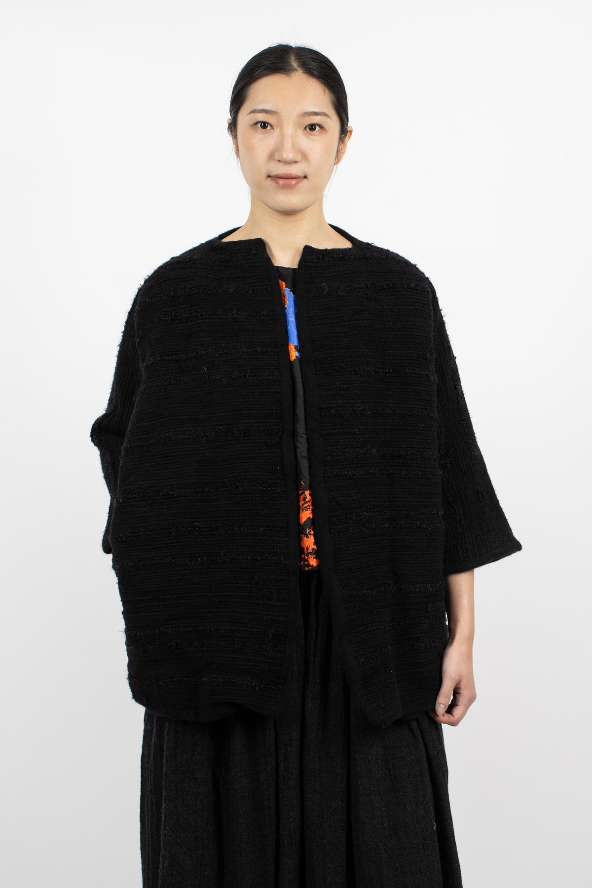 Washed Reversible Coat Black