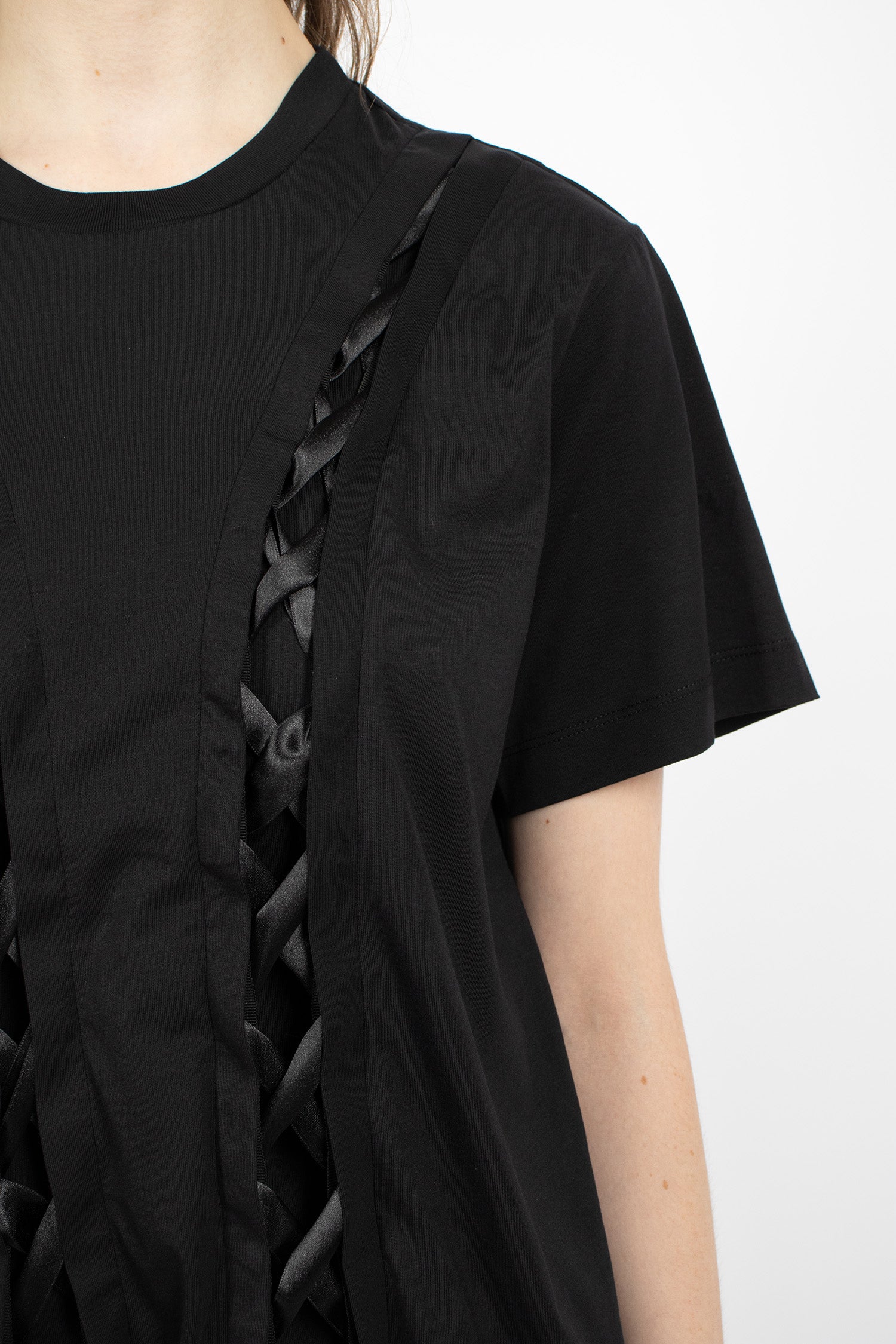 Unravelling Ribbon T-Shirt Black