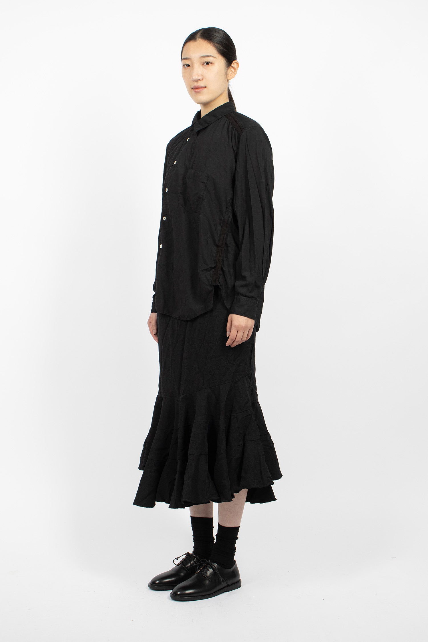 Mermaid Twill Skirt Black