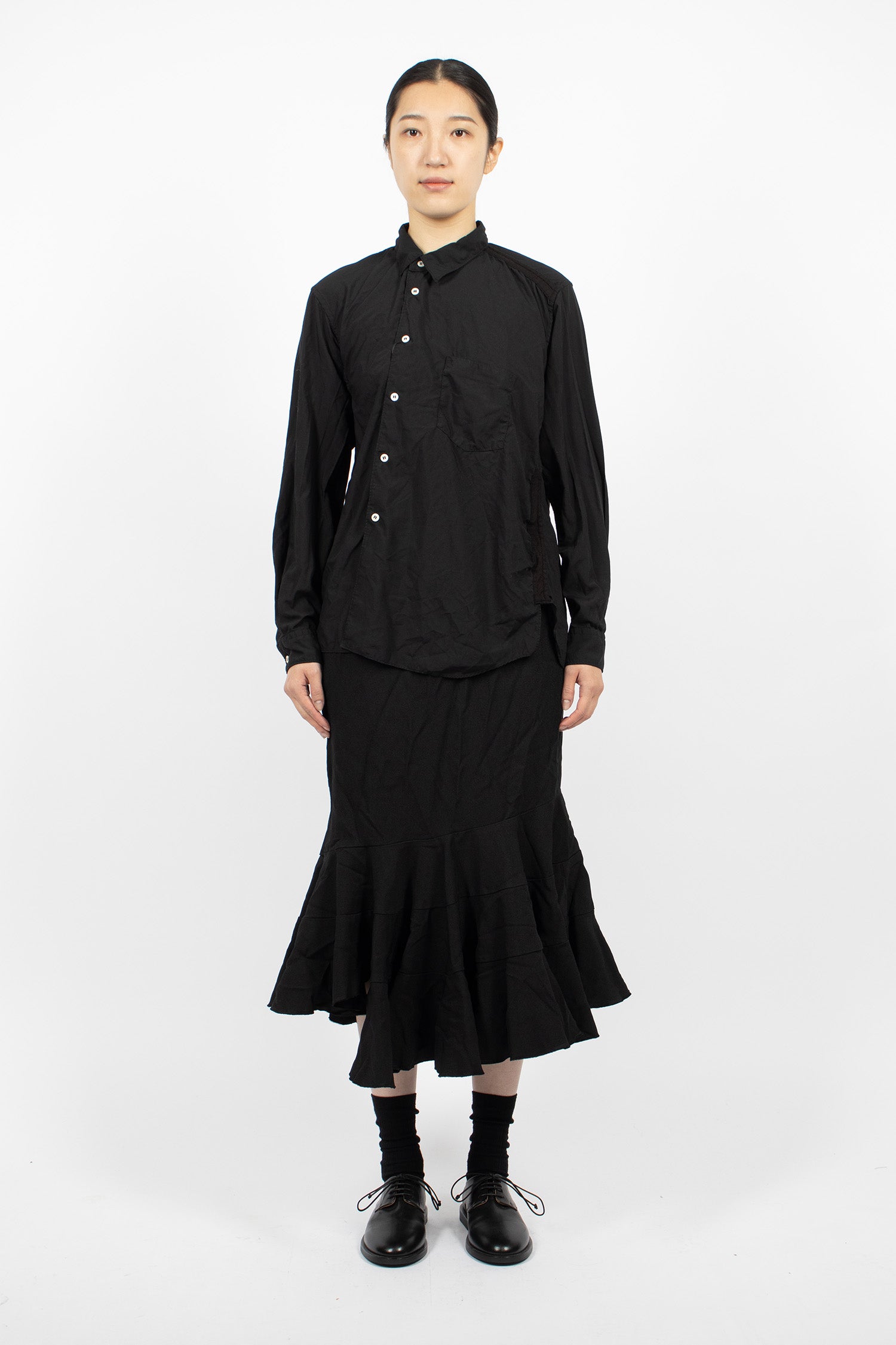 Mermaid Twill Skirt Black