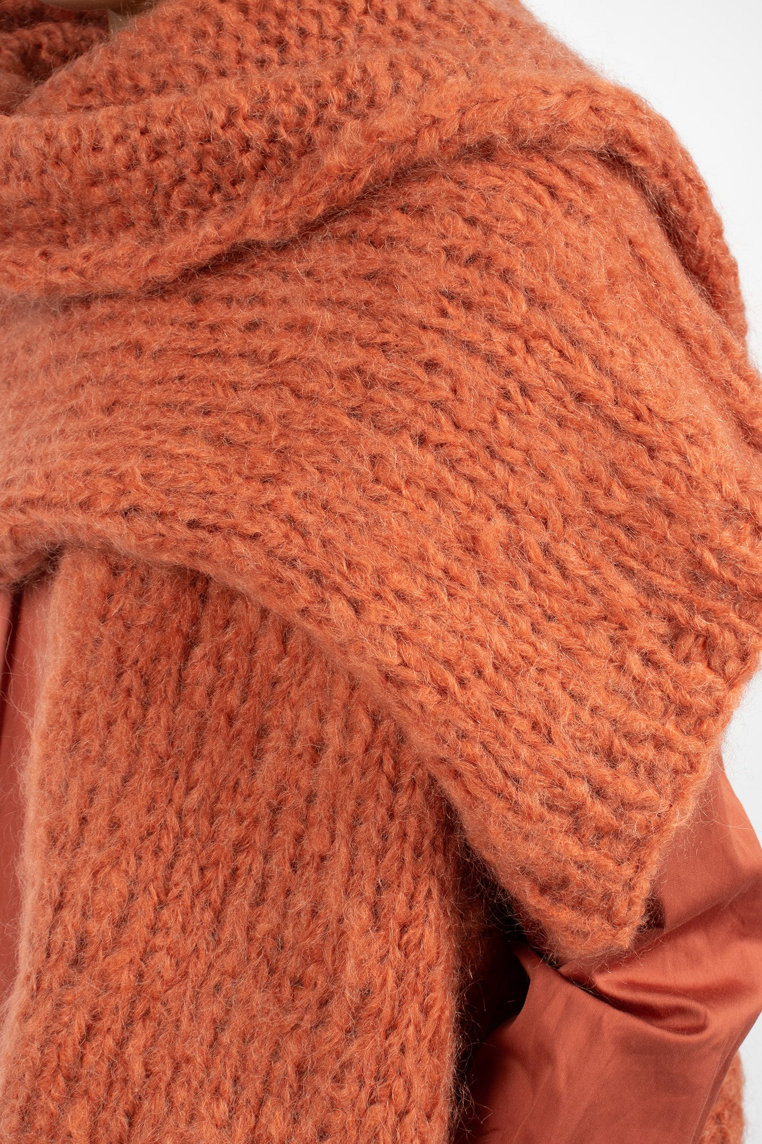 Mohair Scarf Rust