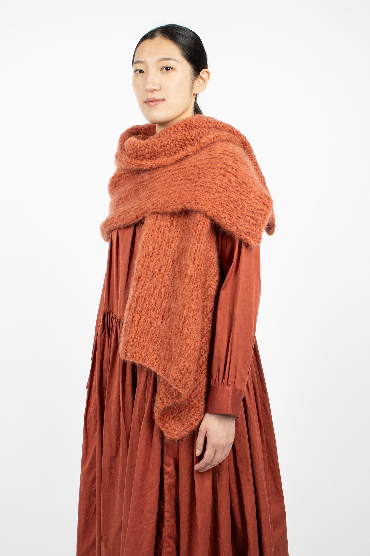 Mohair Scarf Rust