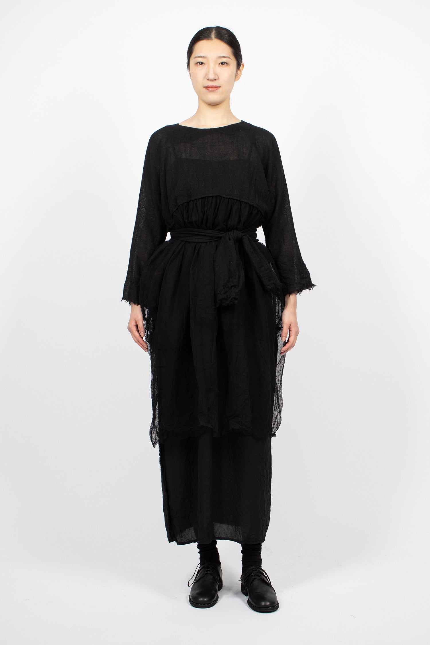 Mafalda Layered Half Dress Black