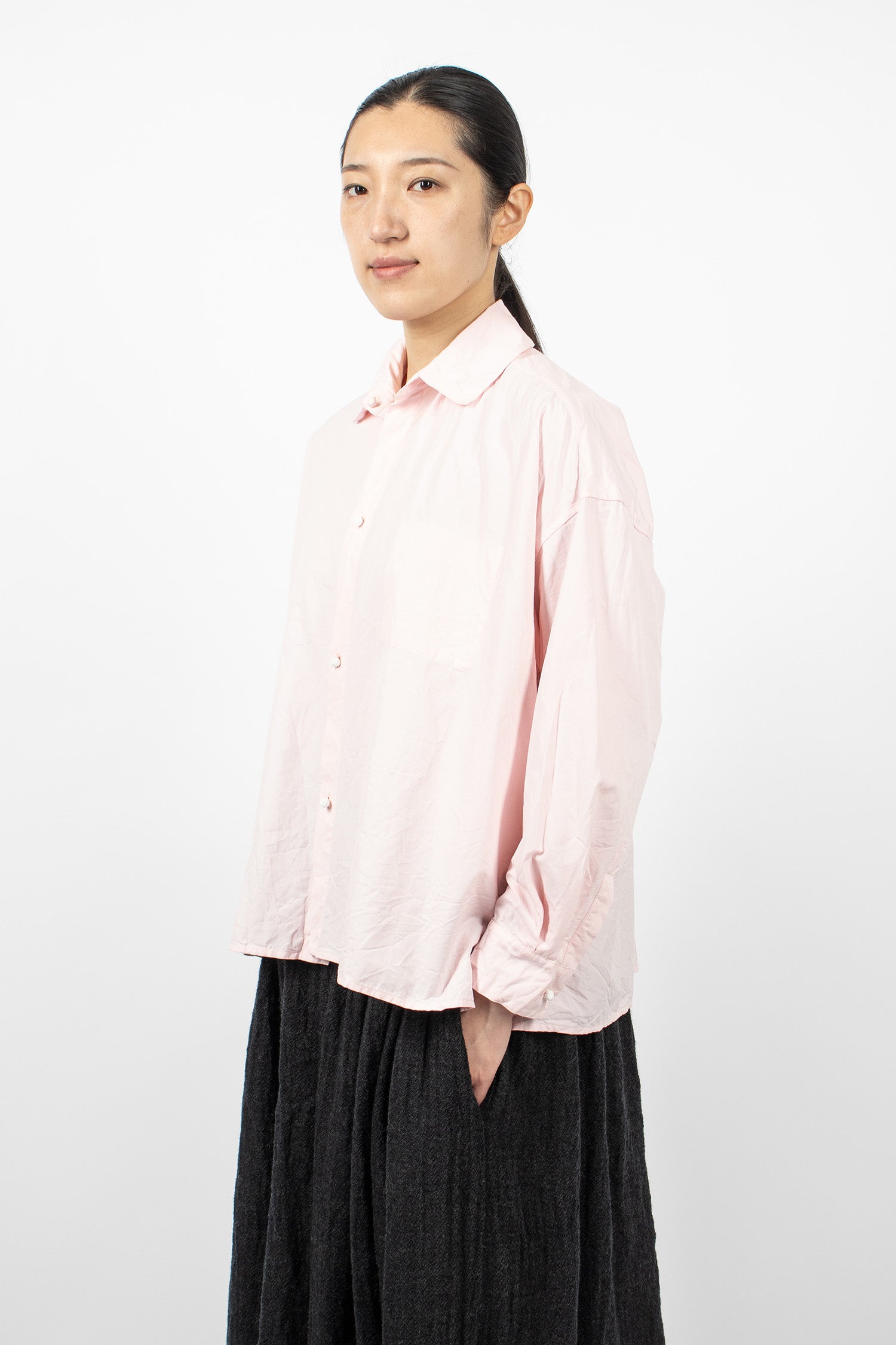 Boxy Reversible Shirt Petal Pink
