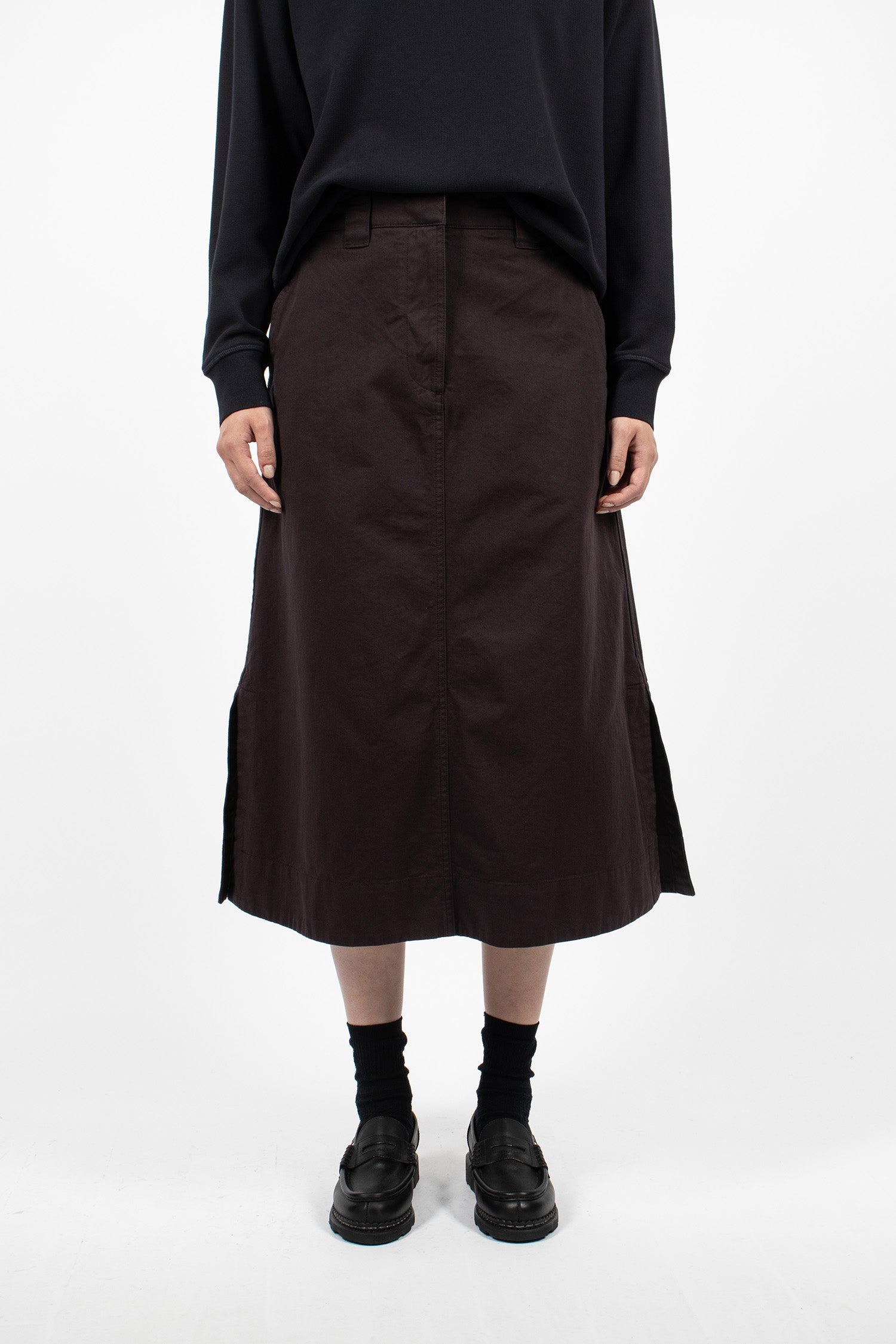 Side Vent Skirt Cocoa