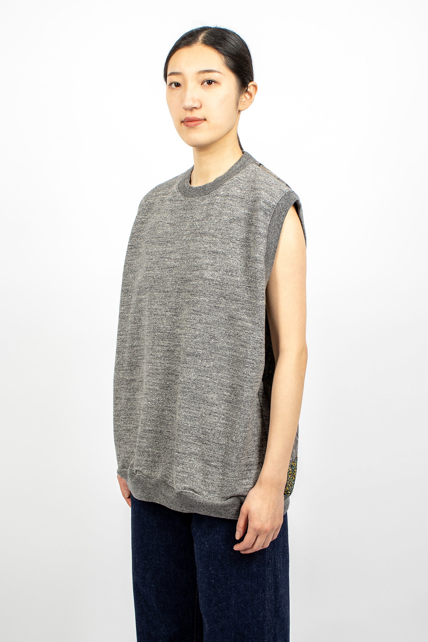 Kountry Patchwork Big Vest Charcoal