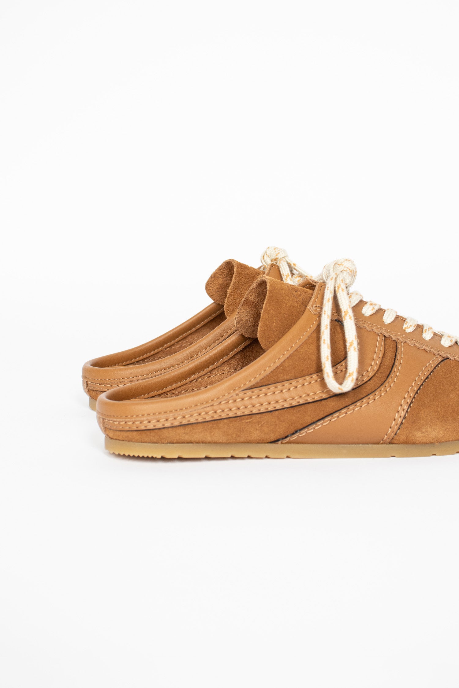 Marathon Suede Sneaker Mules Tan