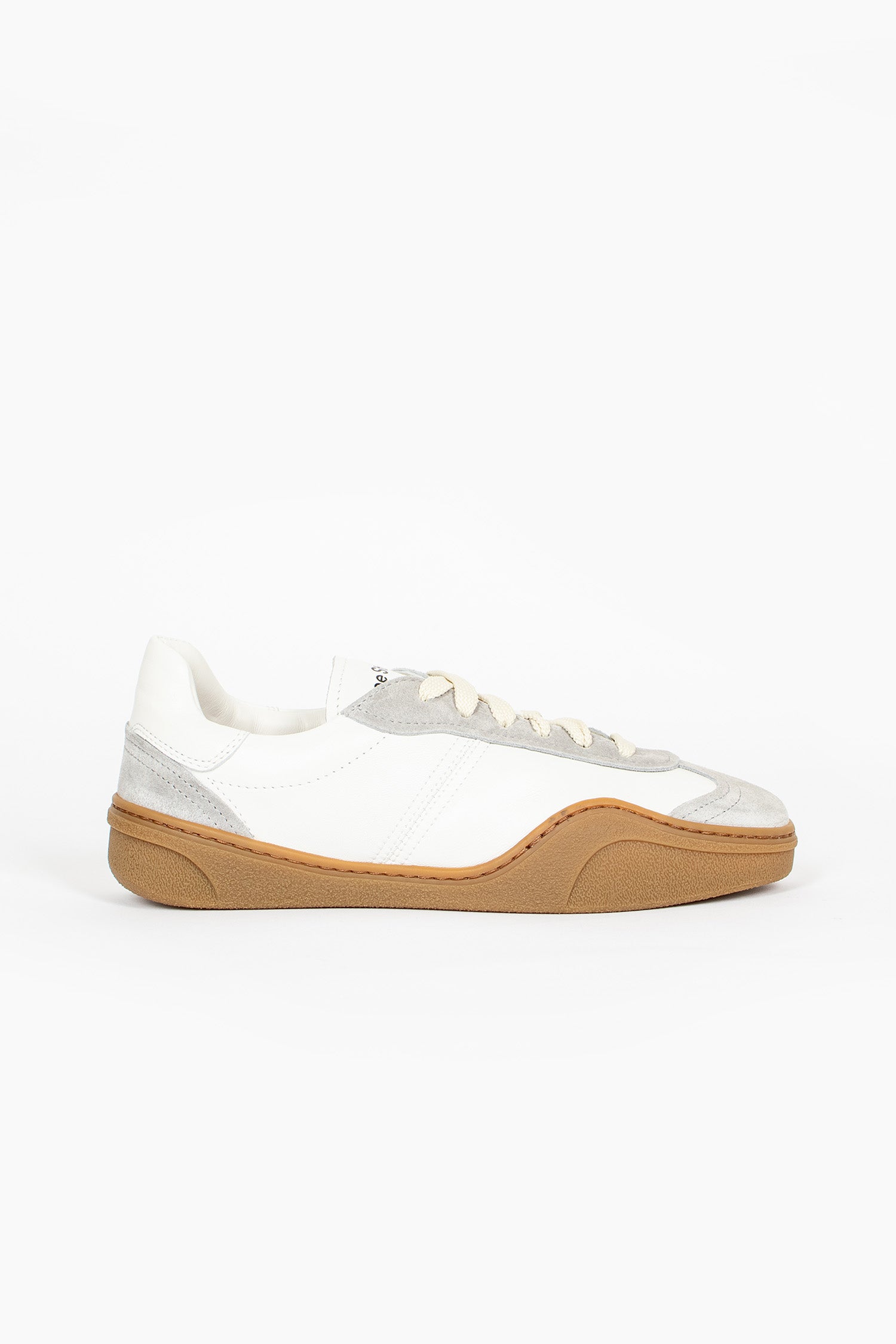 Lace Up Sneakers White/Brown