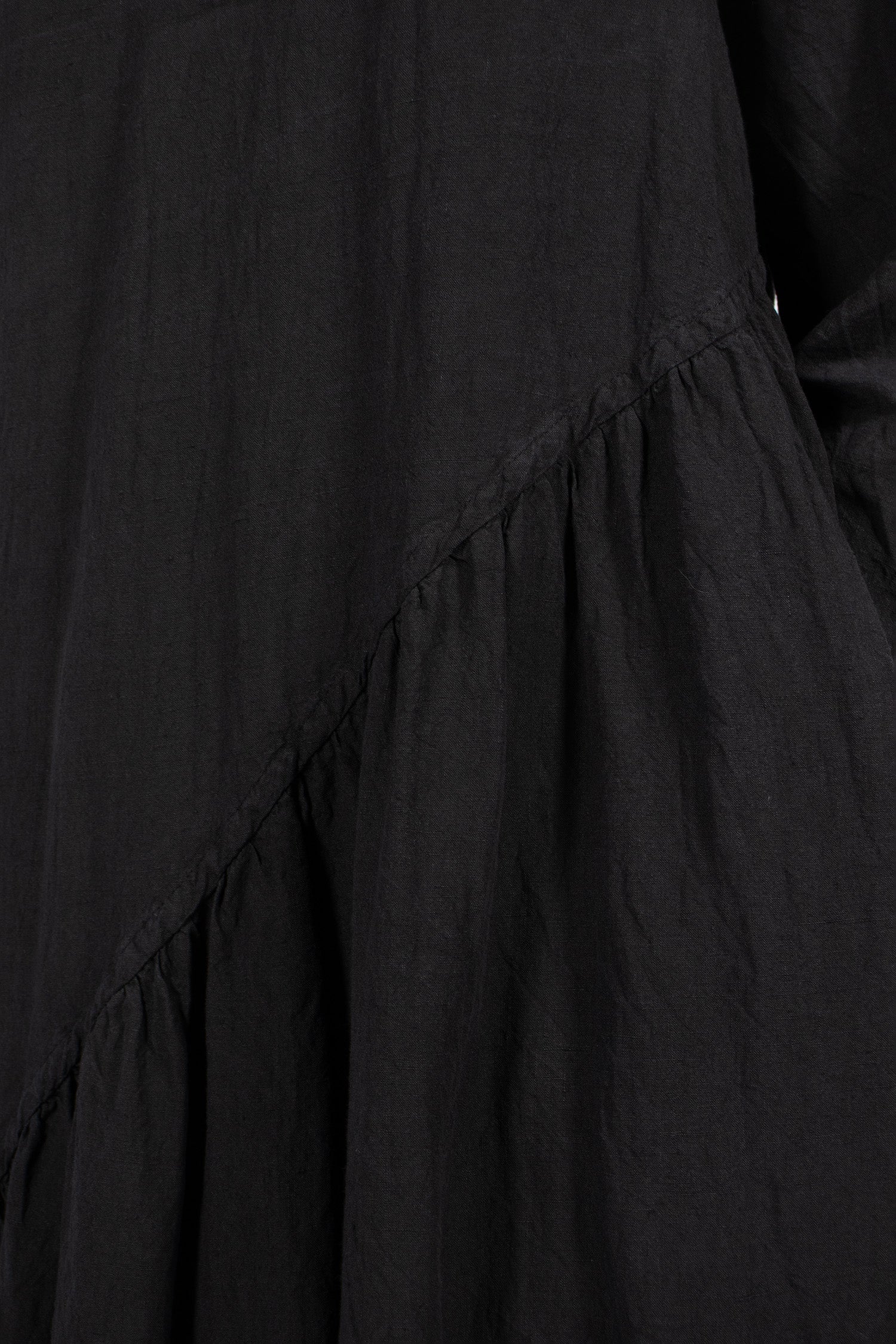 Spiral Linen Dress Navy