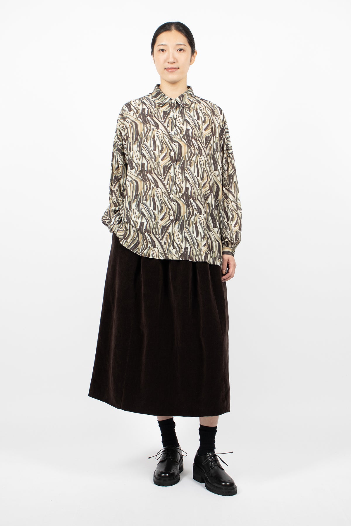 Squarbi Shirt Ebony/Cosie Print