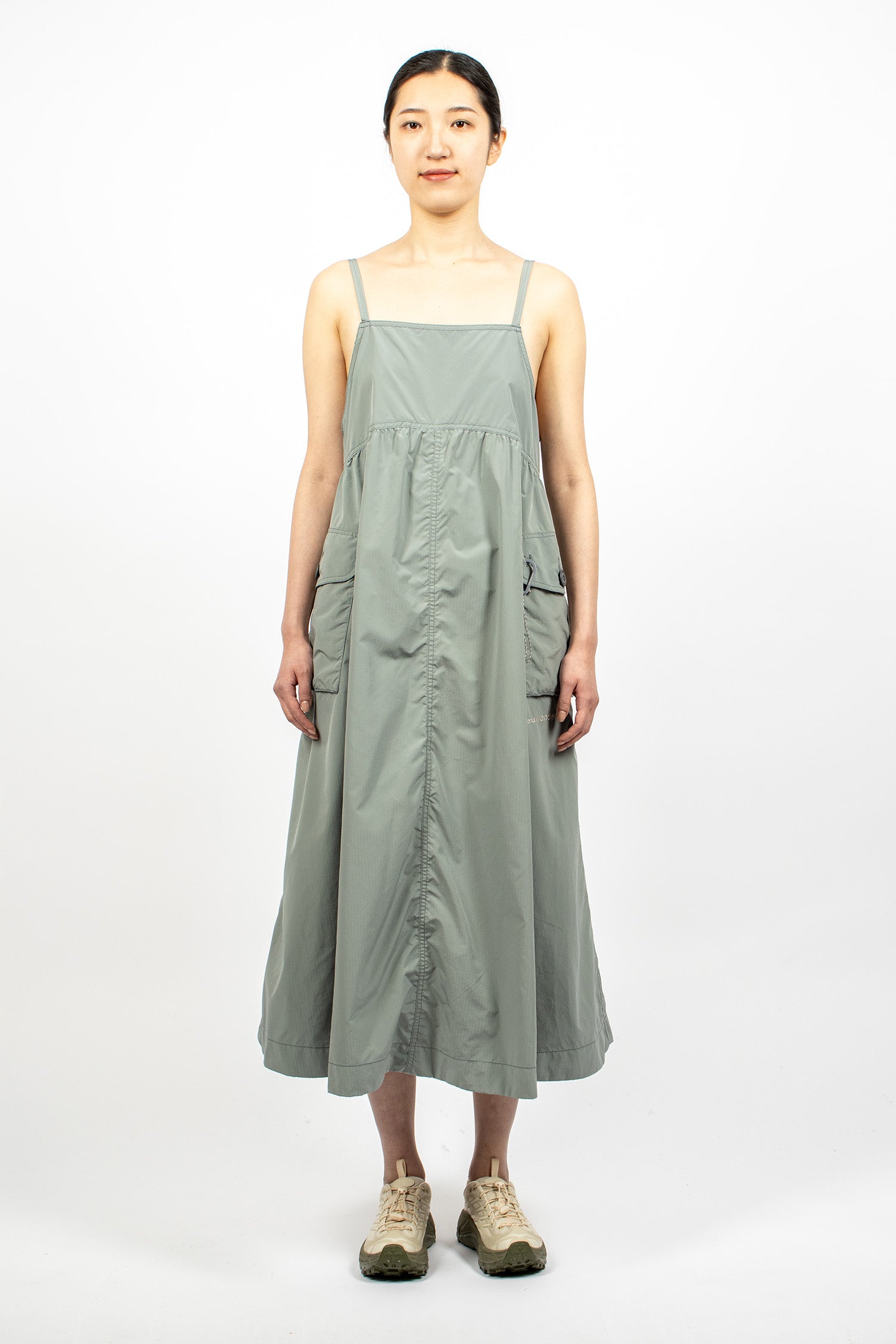 Oversized Cargo Dress Light Sage