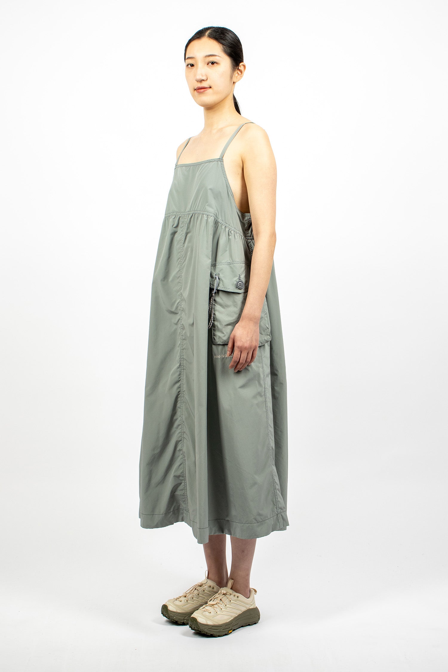 Oversized Cargo Dress Light Sage