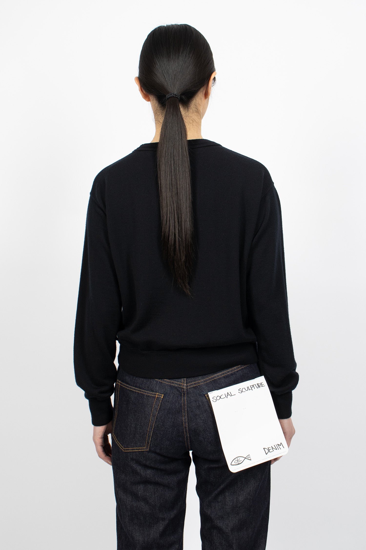 Carree L/S Knit Sweatshirt Black