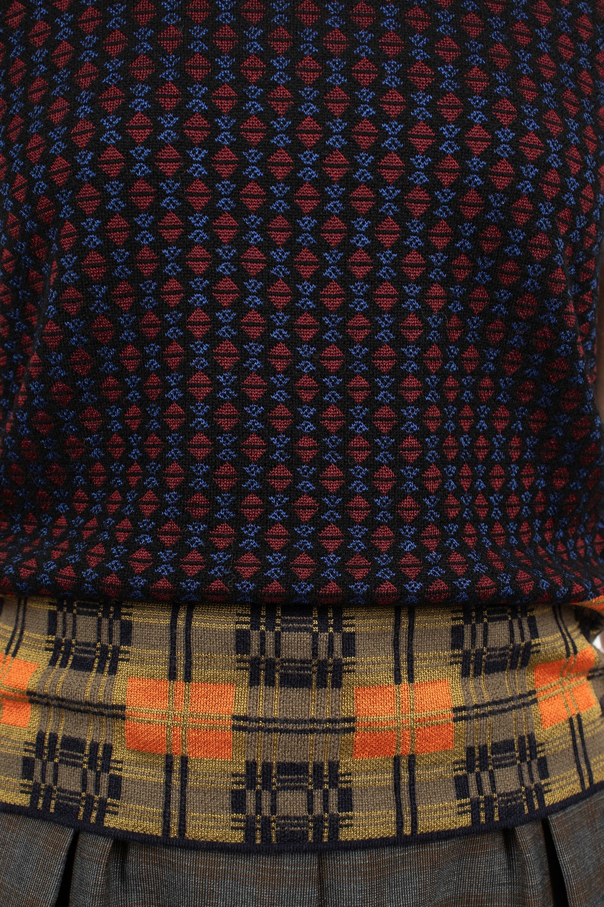 Jacquard Wool Vest Bordeaux