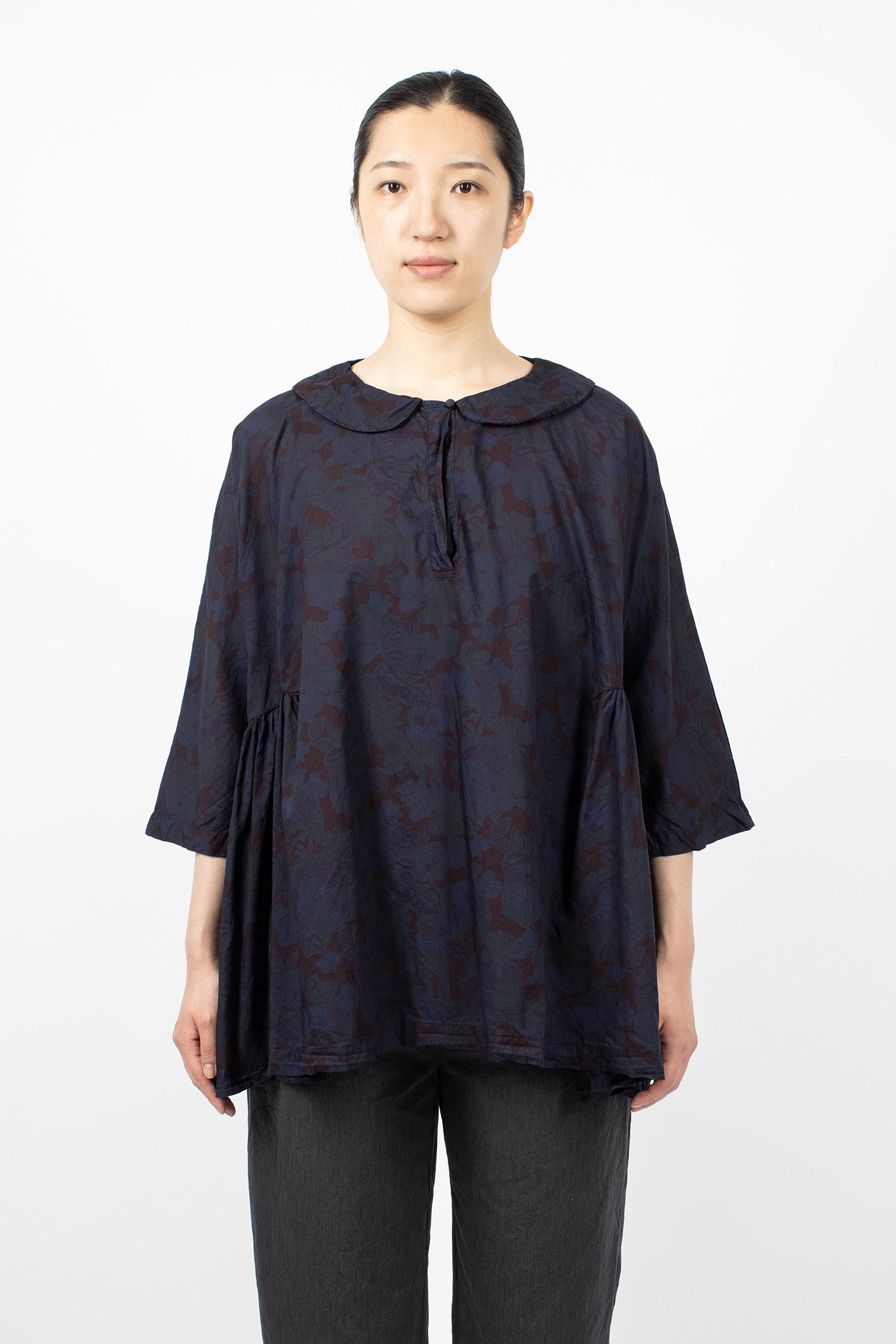 Curcuma Shirt Overdyed Small Flower 1