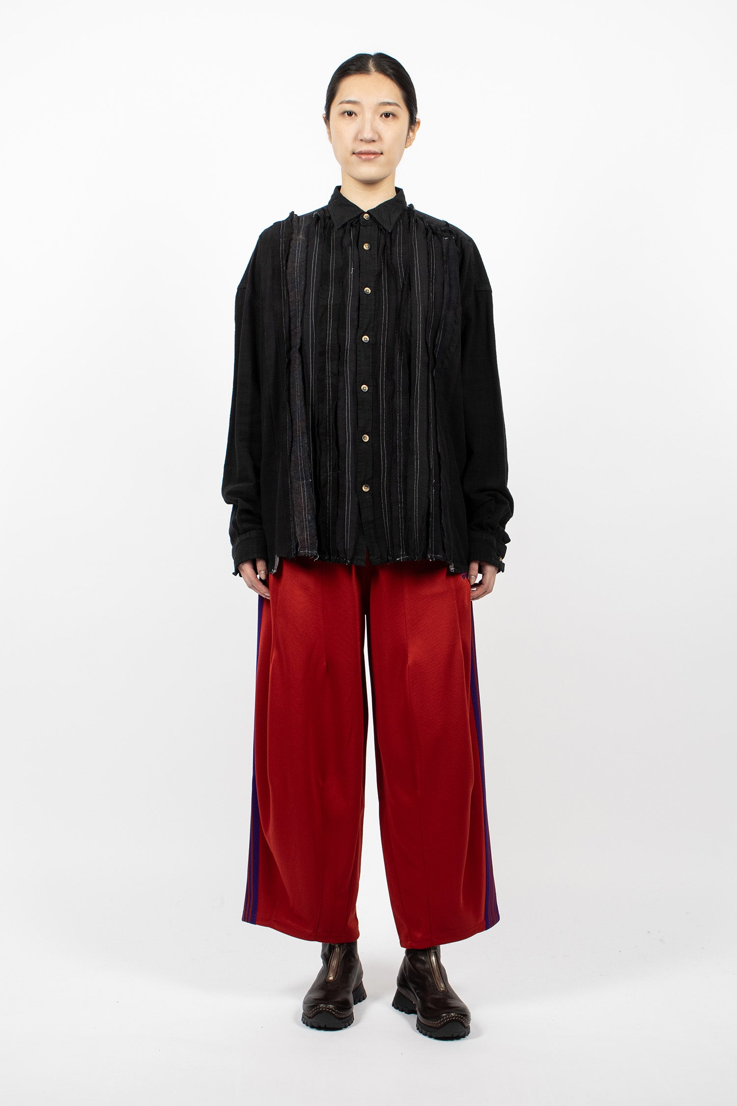 Rebuild Ribbon Flannel Shirt Black