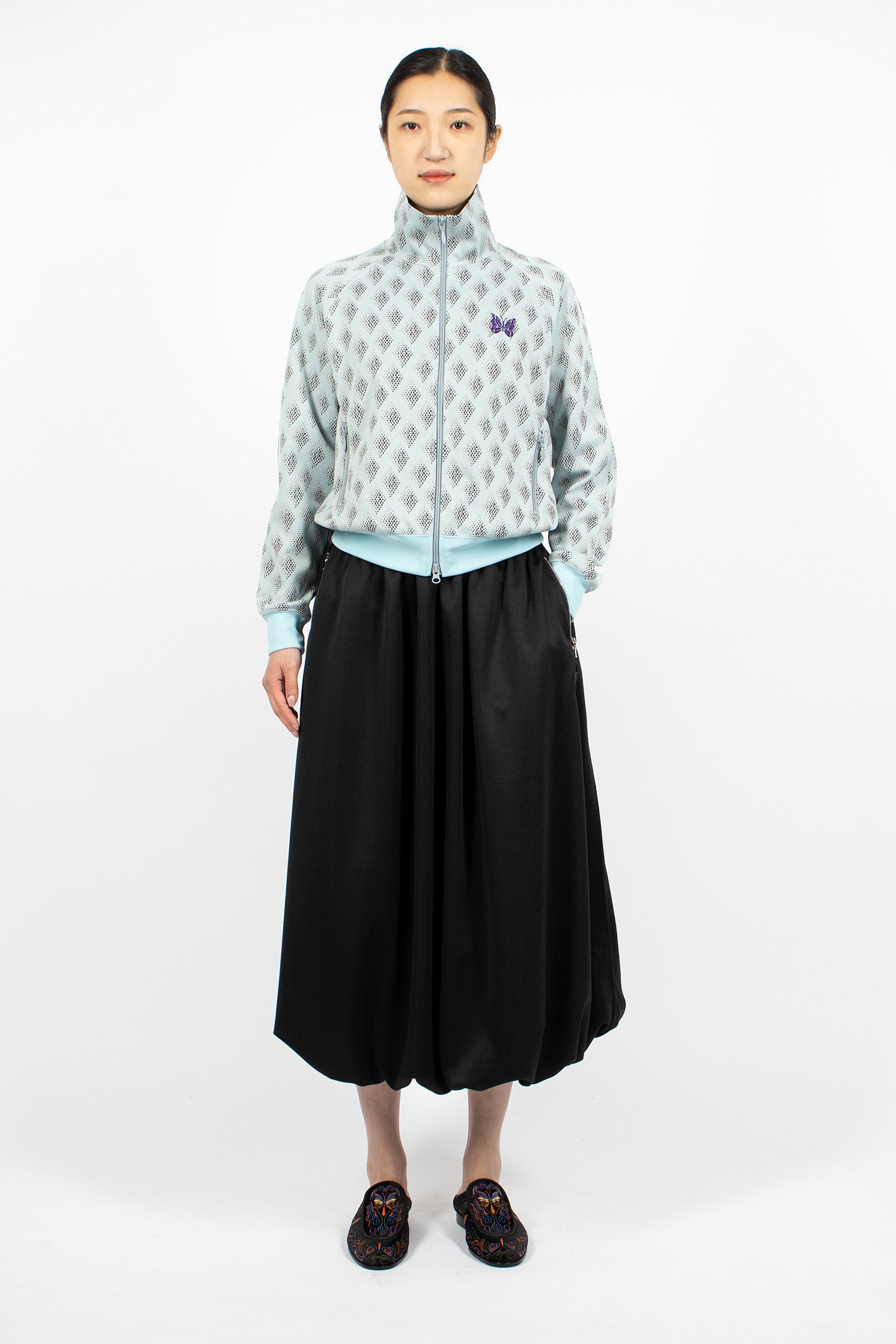 Balloon Track Skirt Black