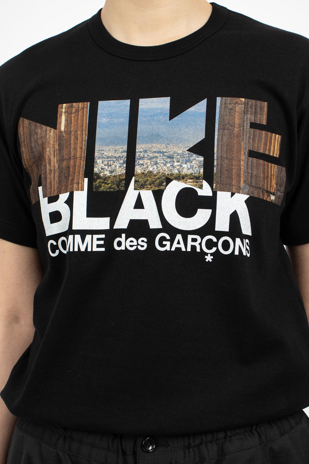 CDG BLACK x Nike Cityscape Printed T-Shirt Black/Blue