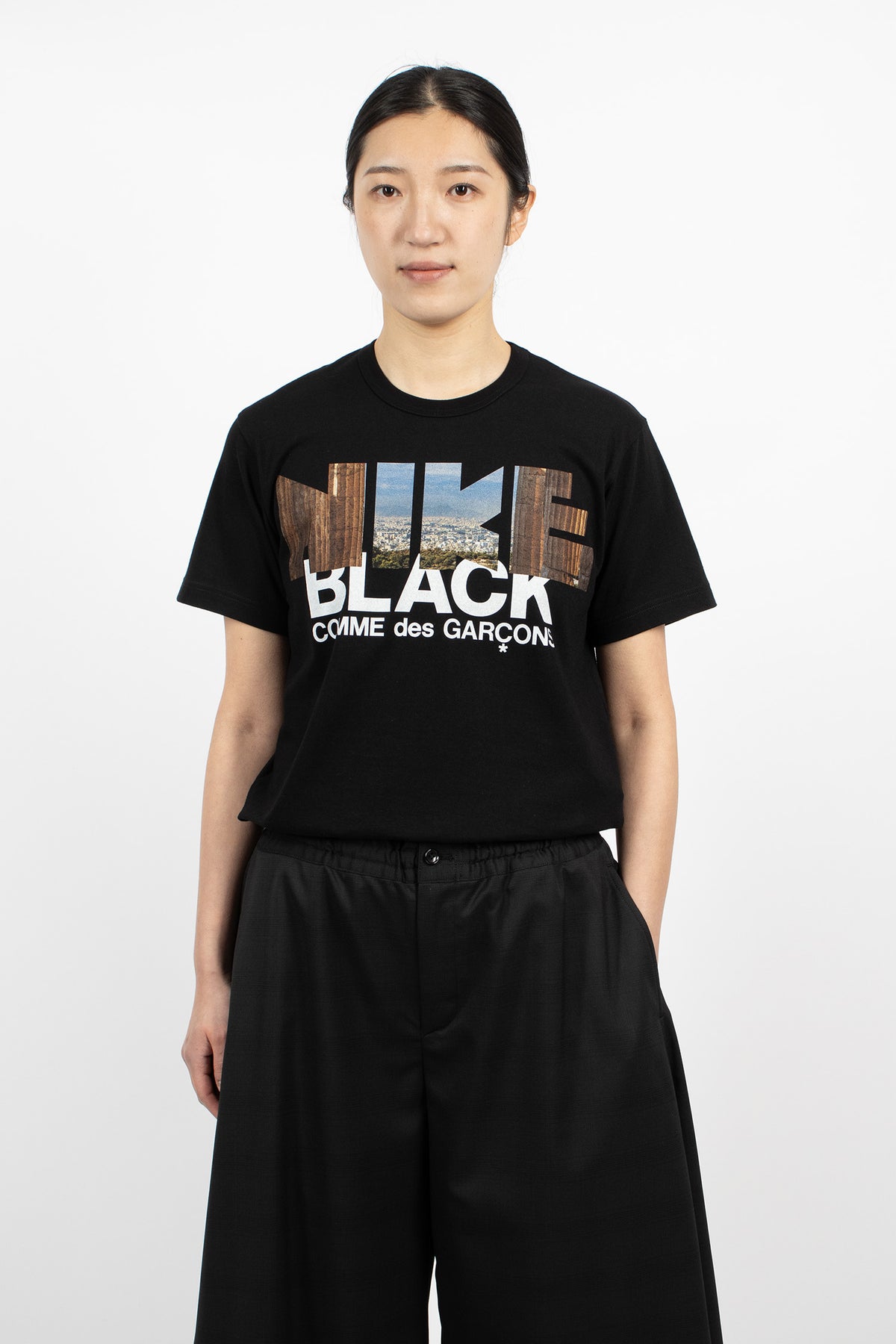 CDG BLACK x Nike Cityscape Printed T-Shirt Black/Blue