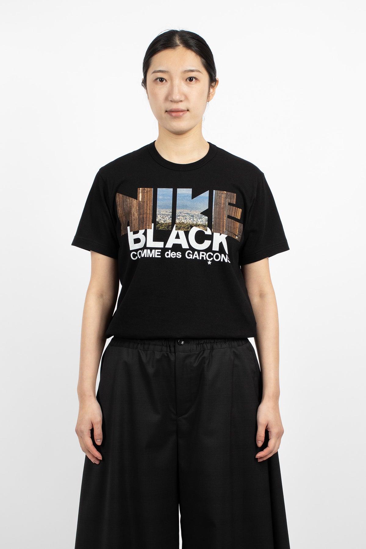 CDG BLACK x Nike Cityscape Printed T-Shirt Black/Blue