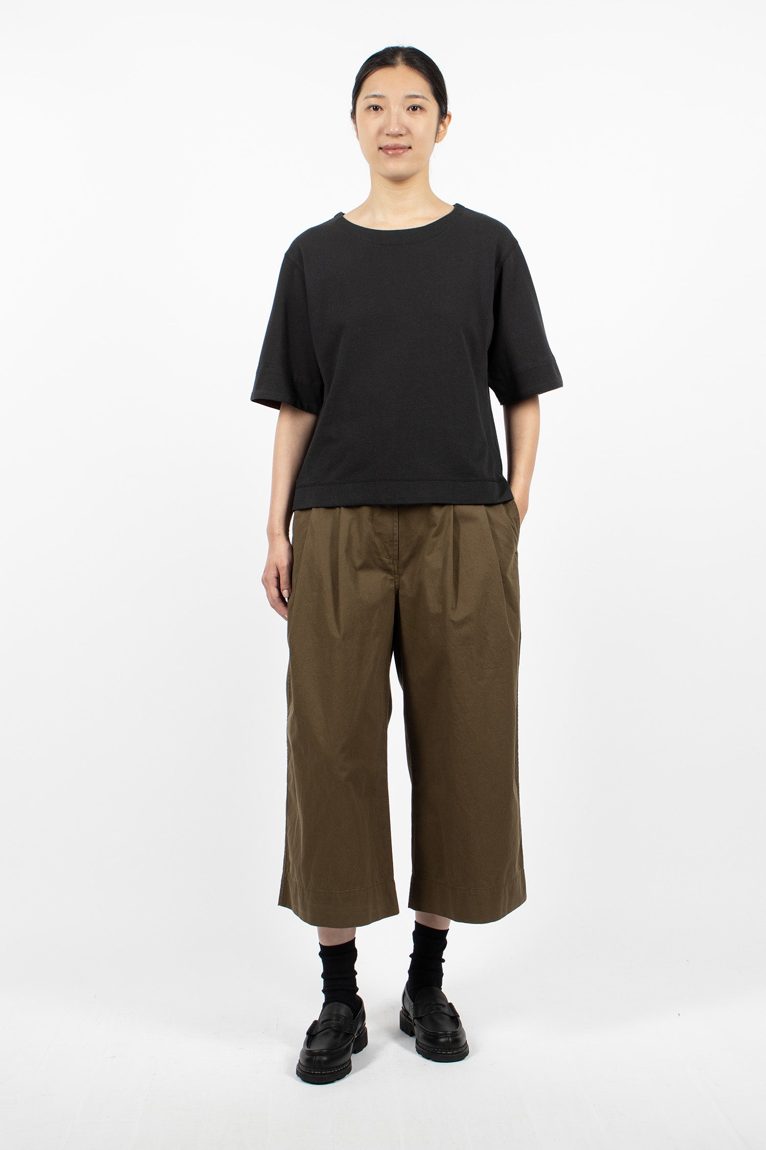 Cuffed T-Shirt Black/Rust