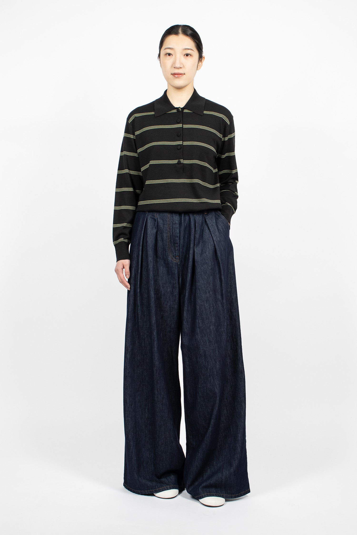 Wool Polo Shirt Black