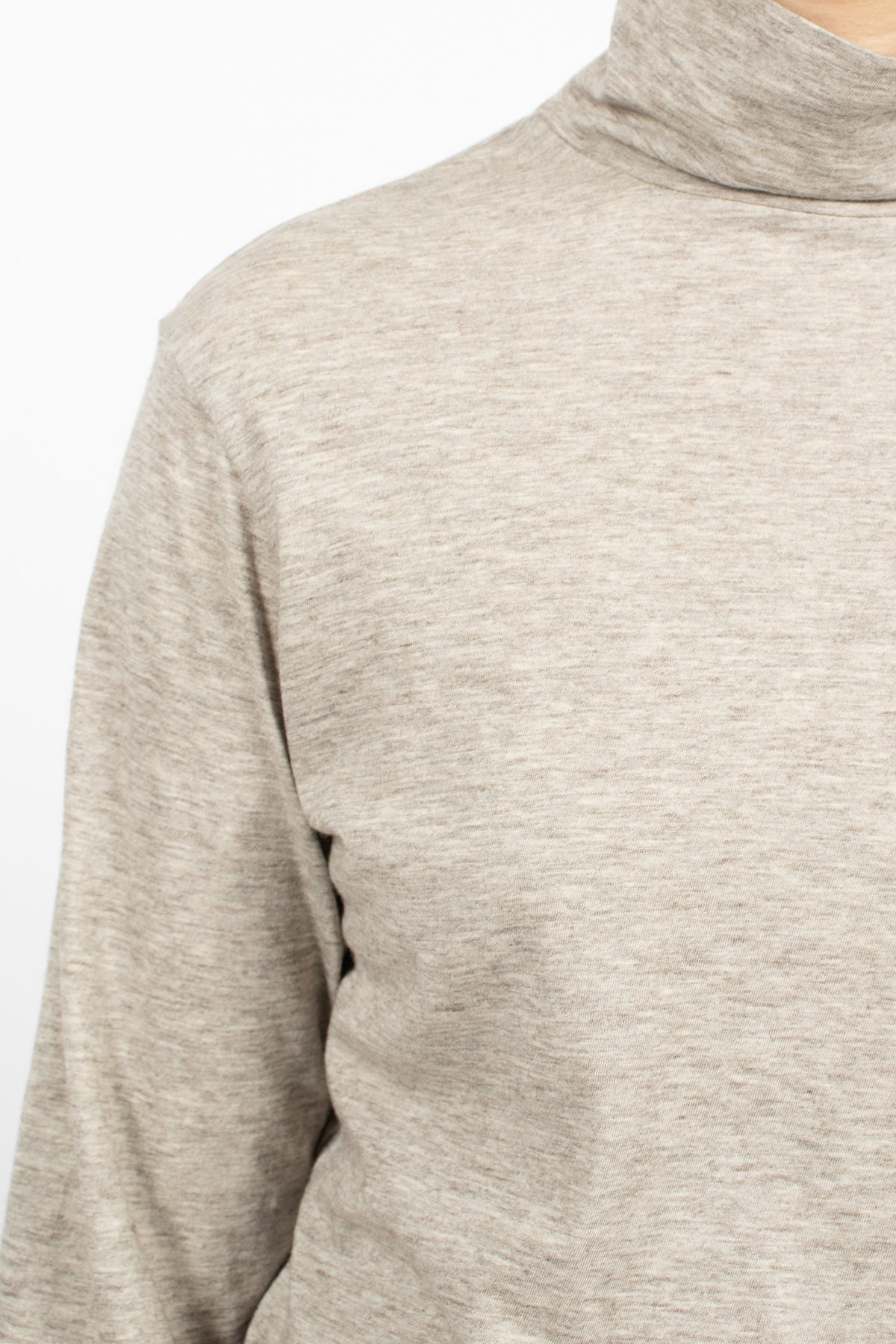 High Neck Pullover Grey-Brown