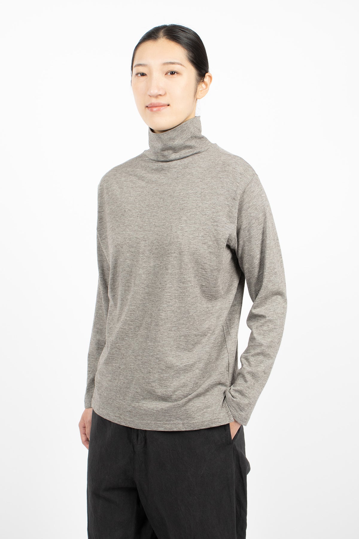 High Neck Pullover Grey